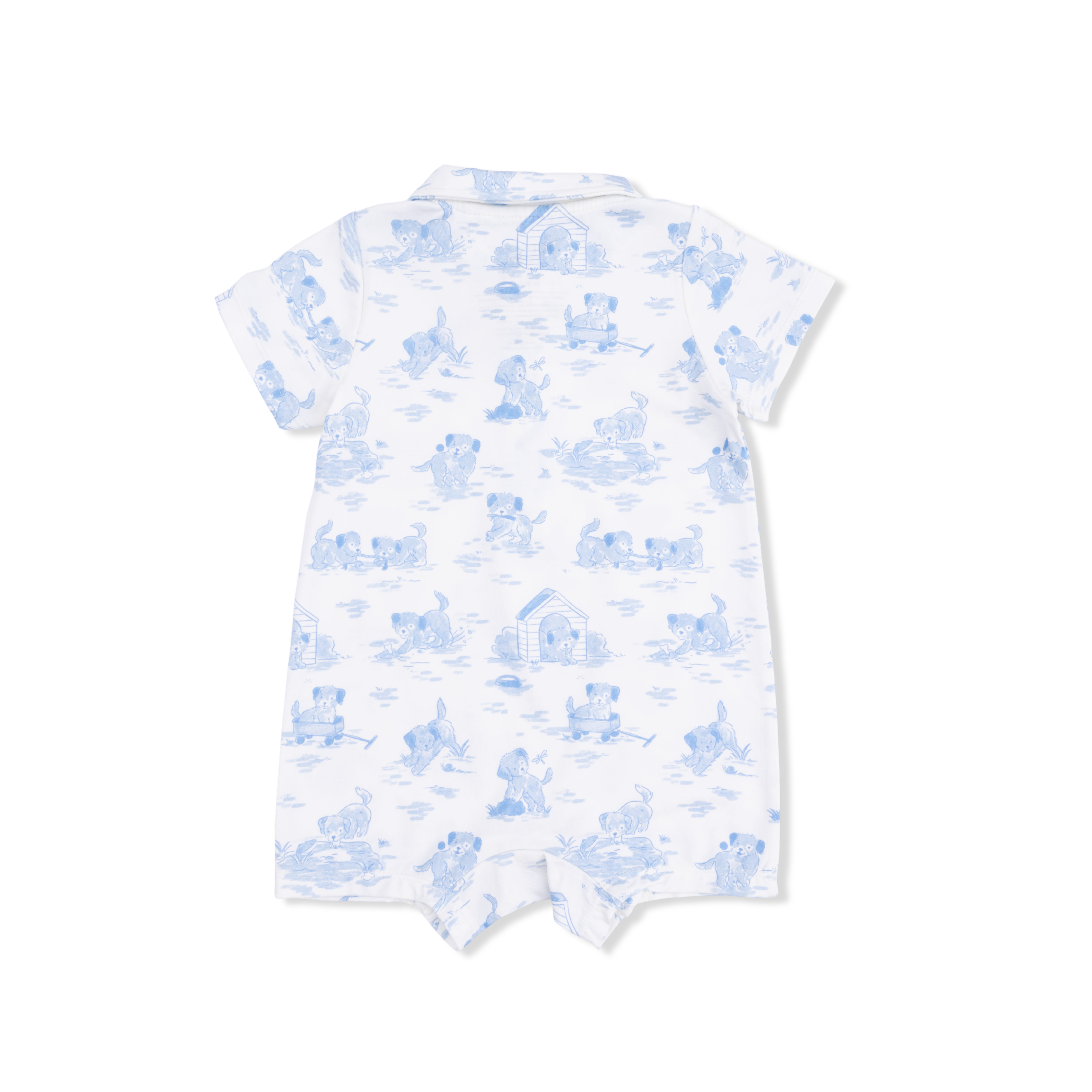 Polo Shortie - Puppy Toile Blue