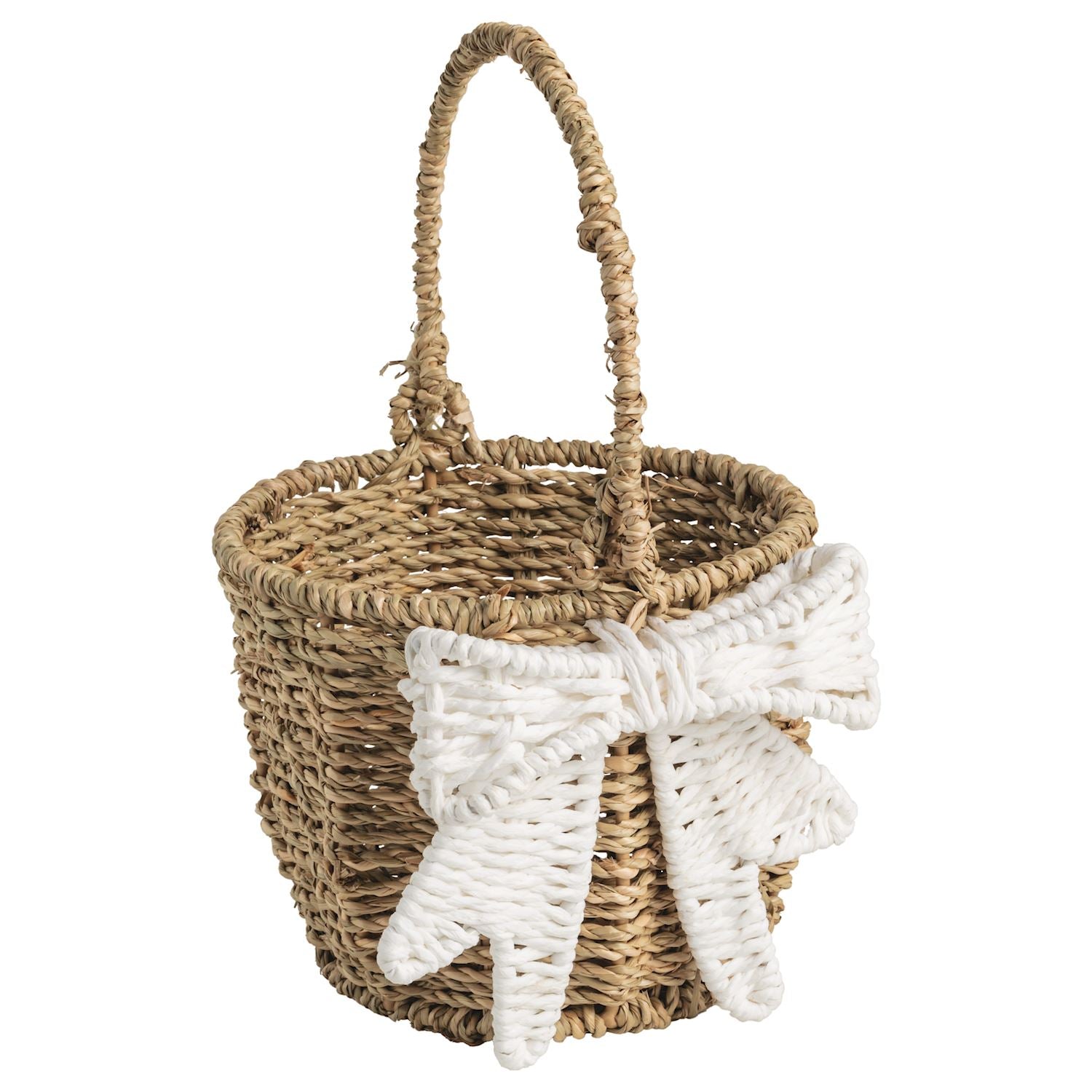 Seagrass Easter Basket with White Bow