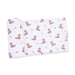Baby blanket with cowboy boot pattern on a white background