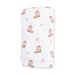 Baby blanket with cowboy boot and bow pattern on a white background