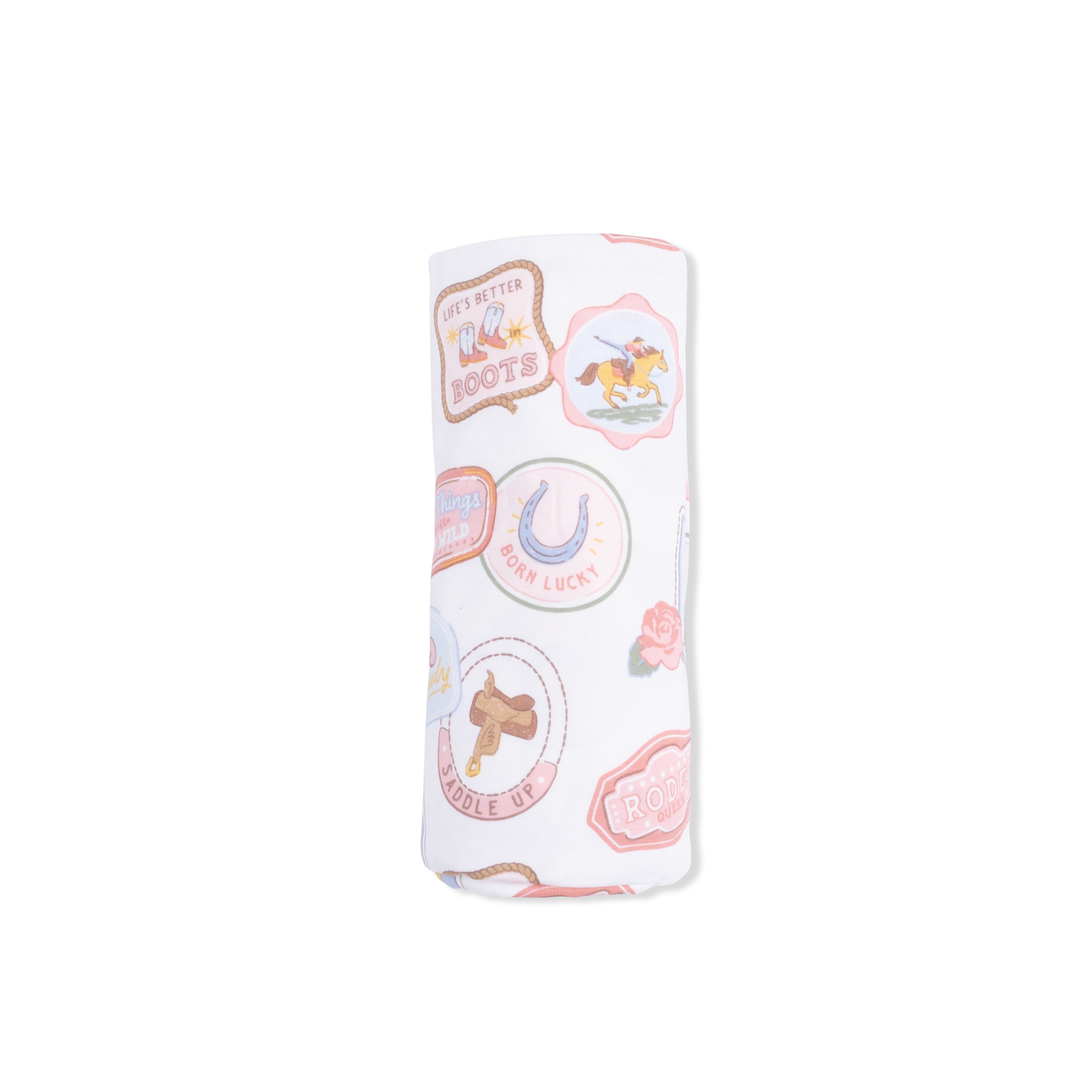 Swaddle Blanket - Rodeo Patches Pink