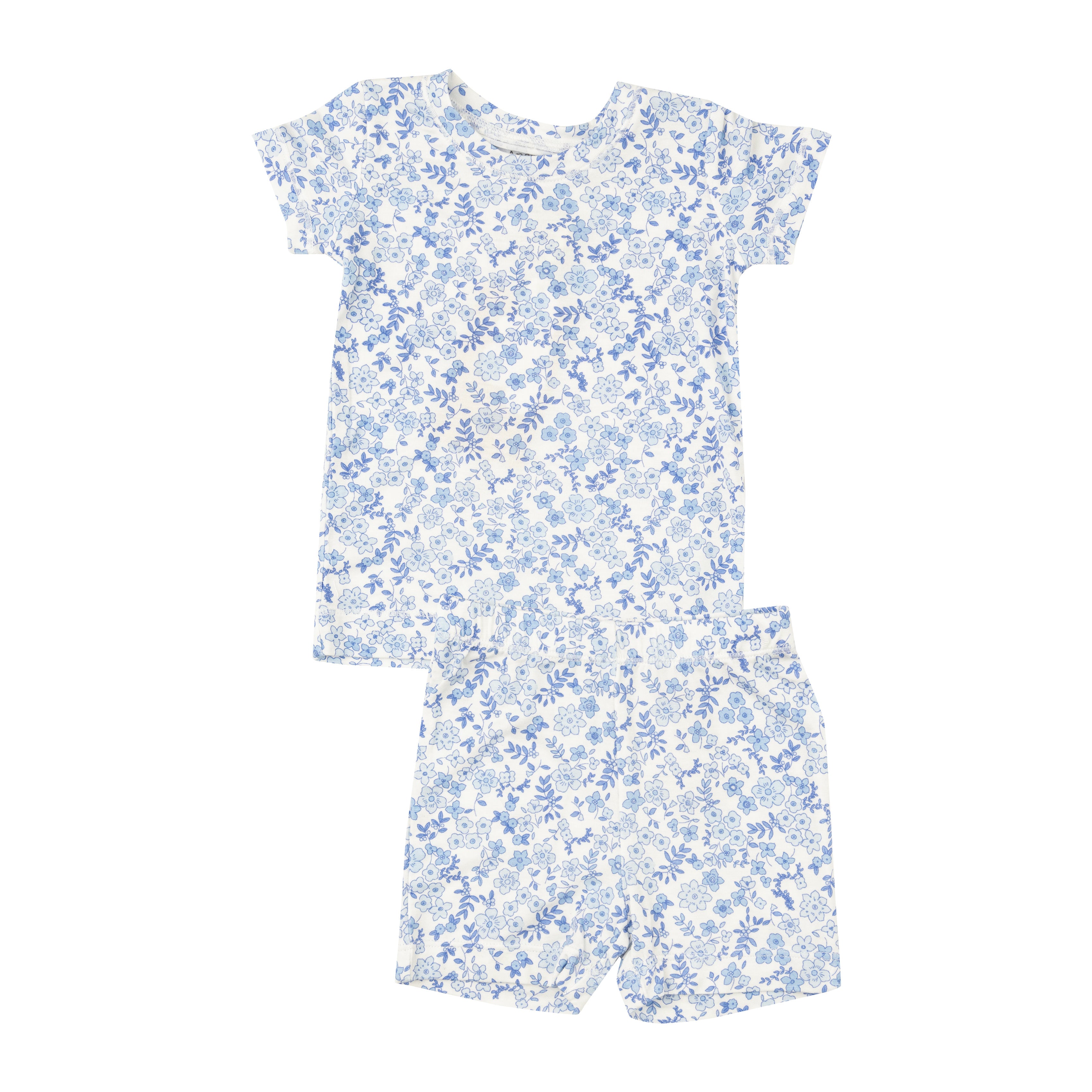 Loungewear Short Set - Blue Calico Floral