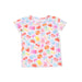 Colorful children's t-shirt with gummy bear design on a white background