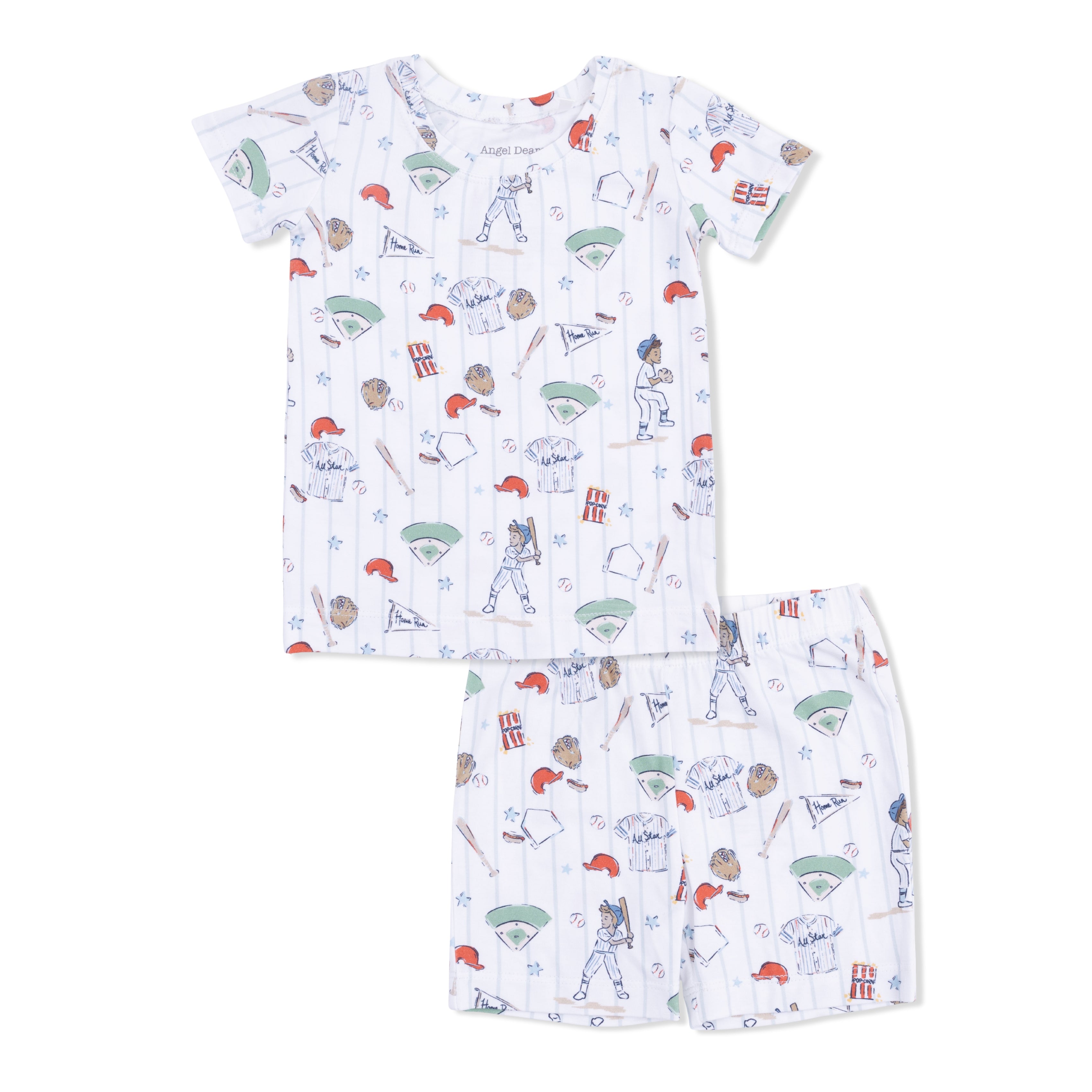 Loungewear Short Set - Home Run Baseball