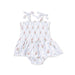 Floral-patterned romper on a light gray background