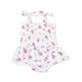 Floral baby romper on a white background