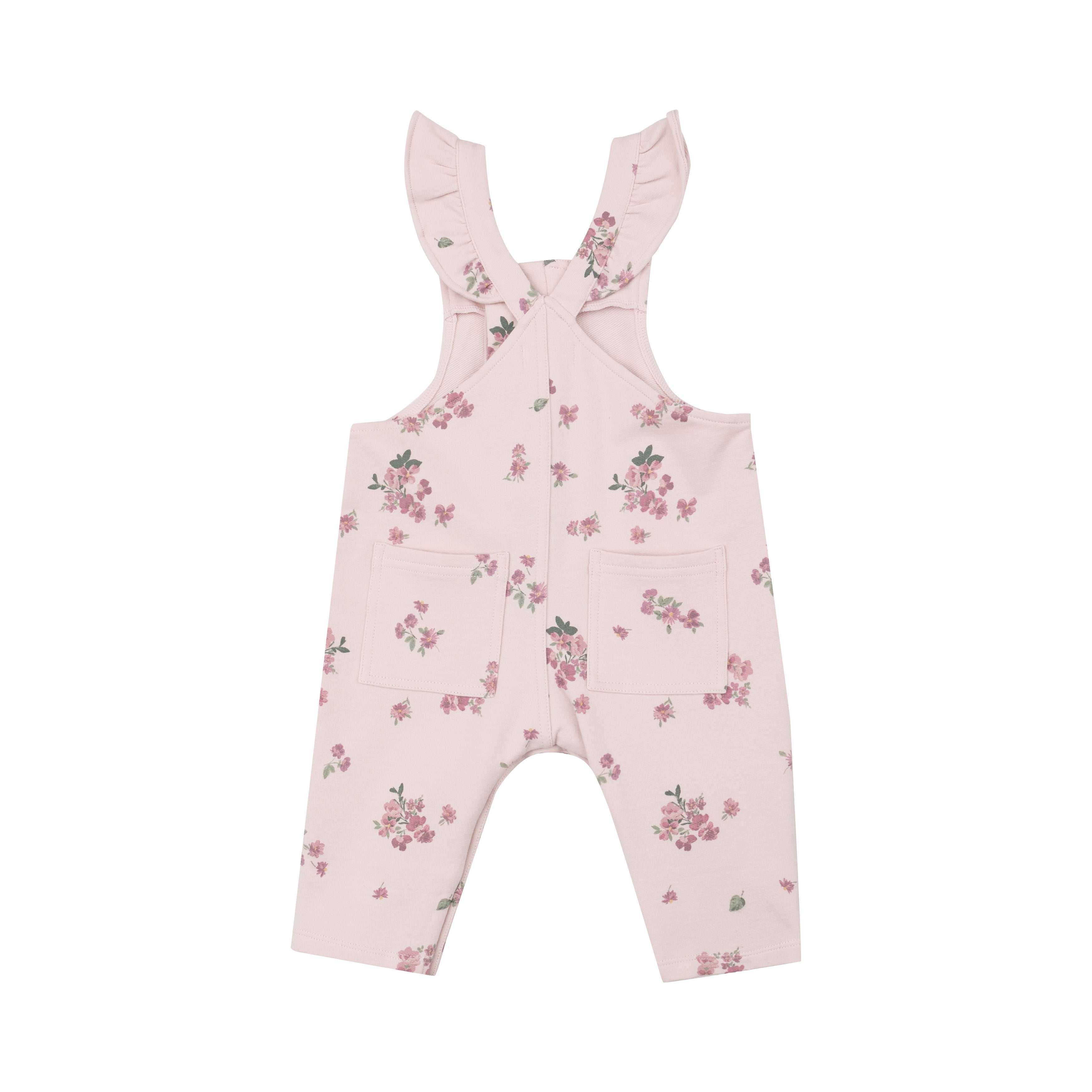 Ruffle Overall - French Terry Woodsorrel