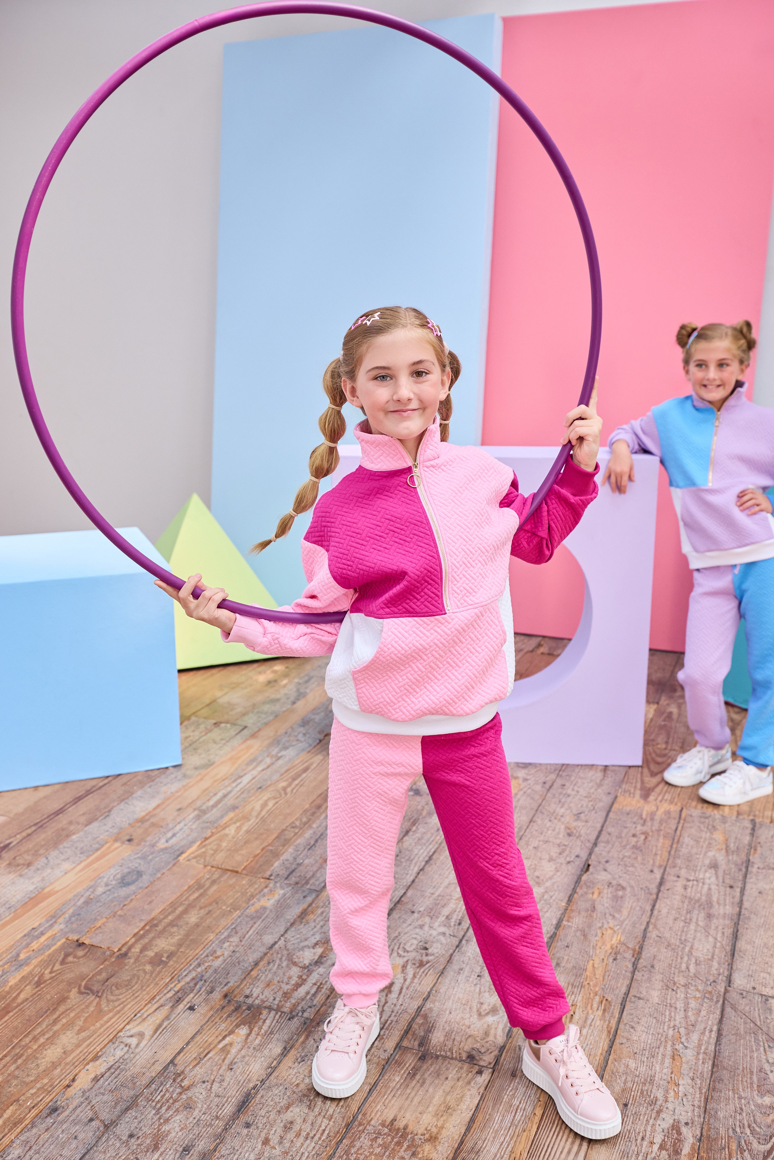 Color Block Pullover - Quilted Trellis