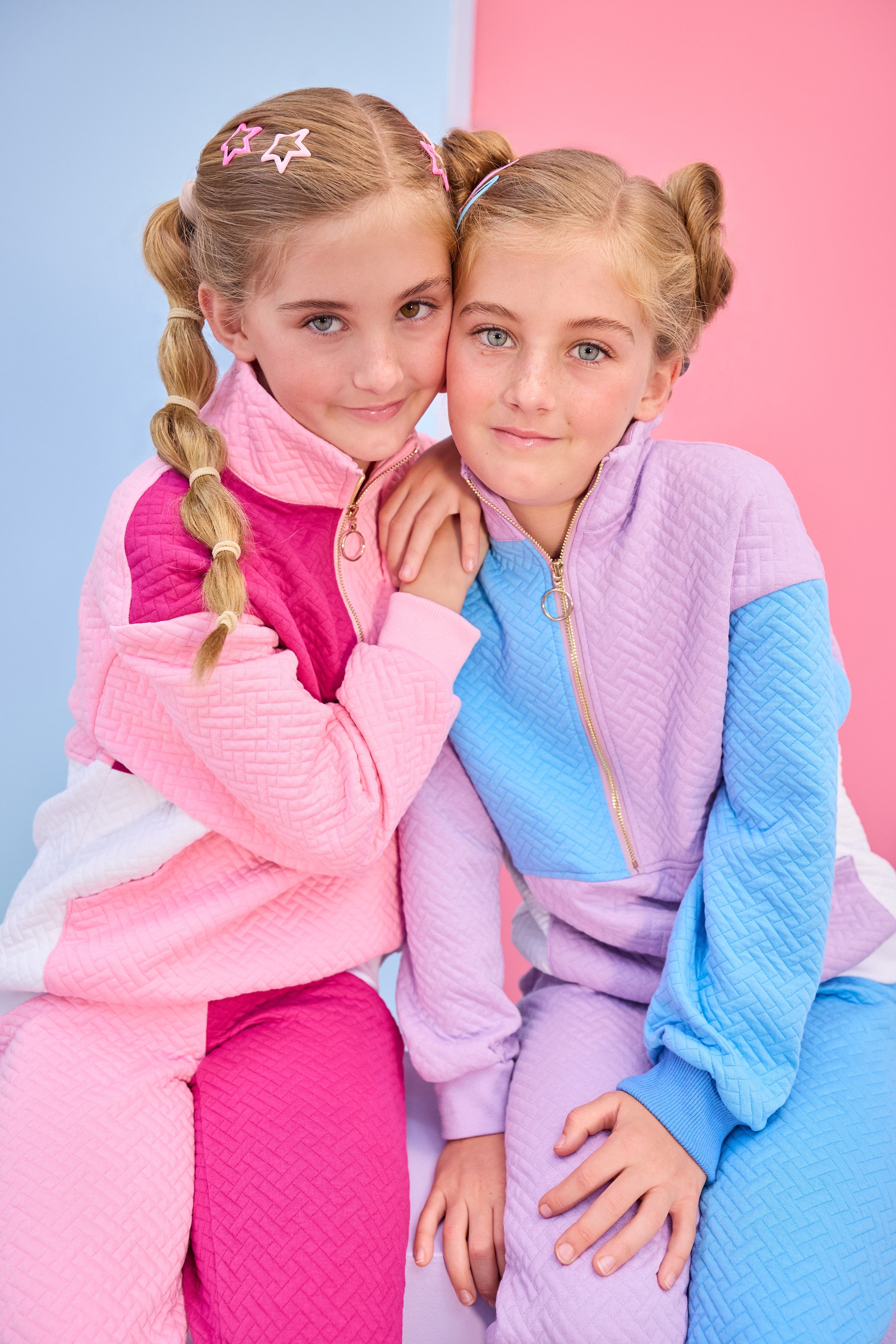 Color Block Pullover - Quilted Trellis