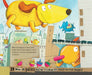 Illustrated children's book cover showing a whimsical city scene with a large yellow dog-shaped balloon floating above buildings, a blue elephant-shaped balloon, and a tiger-shaped balloon in the foreground. Text on the cover reads, 'After the balloons were eased under the EL they ended in front of Macy's at Tony's Wondertown windows.