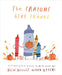 Book cover of 'The Crayons Give Thanks' with colorful crayon characters and pumpkins.