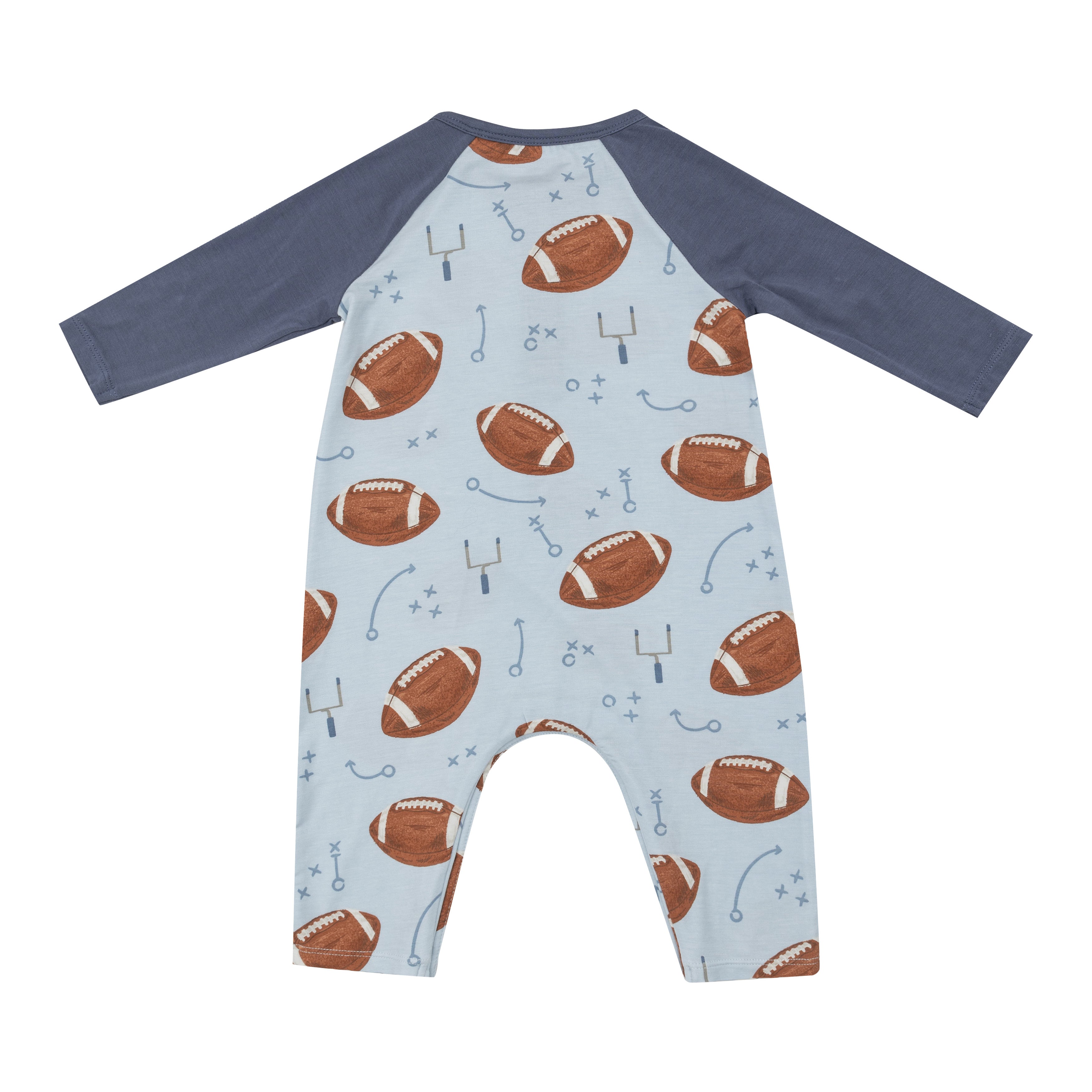 Romper - Footballs Blue