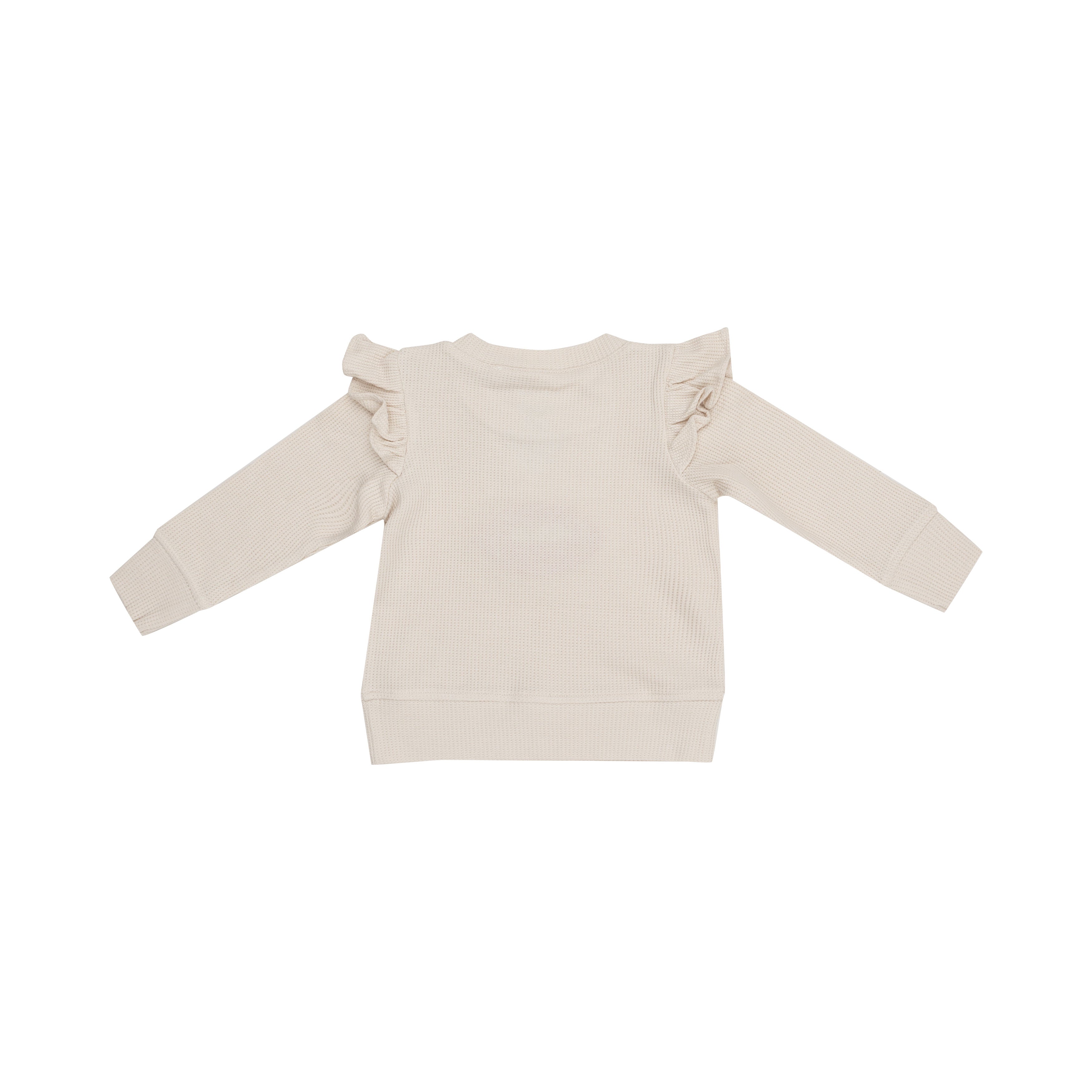 Ruffle Sweatshirt/Baby Bells - Footballs