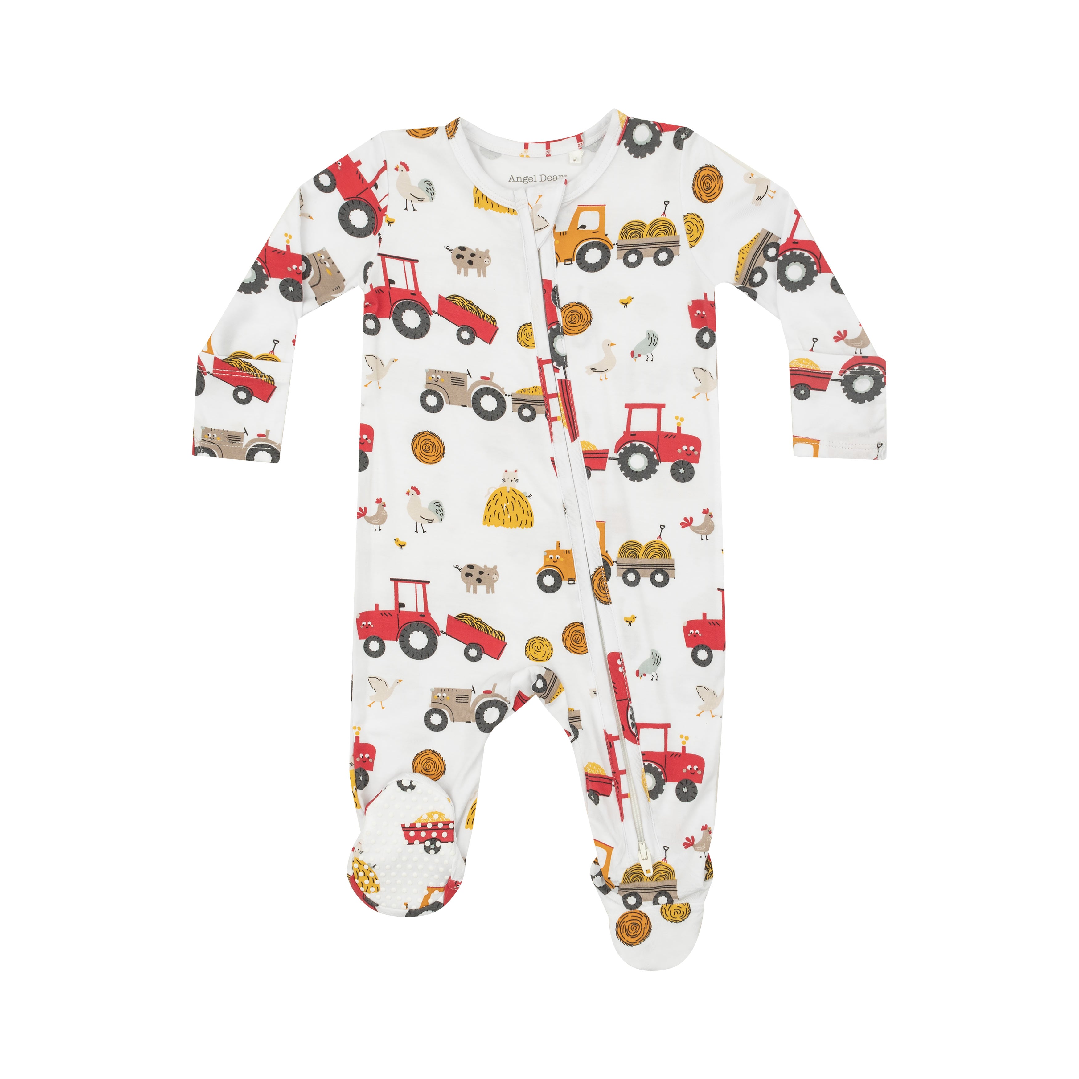 Zippered Footie - Happy Tractors