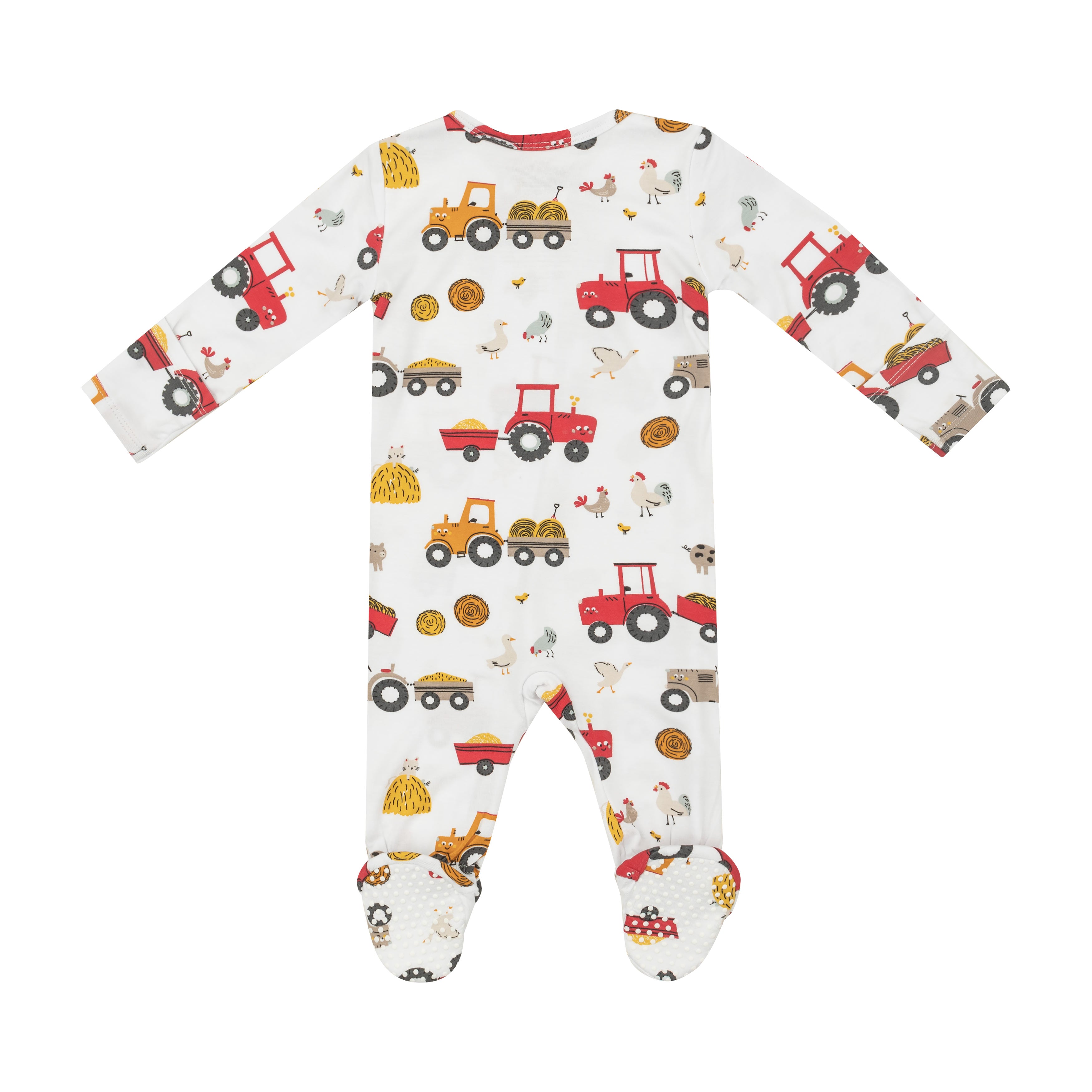 Zippered Footie - Happy Tractors