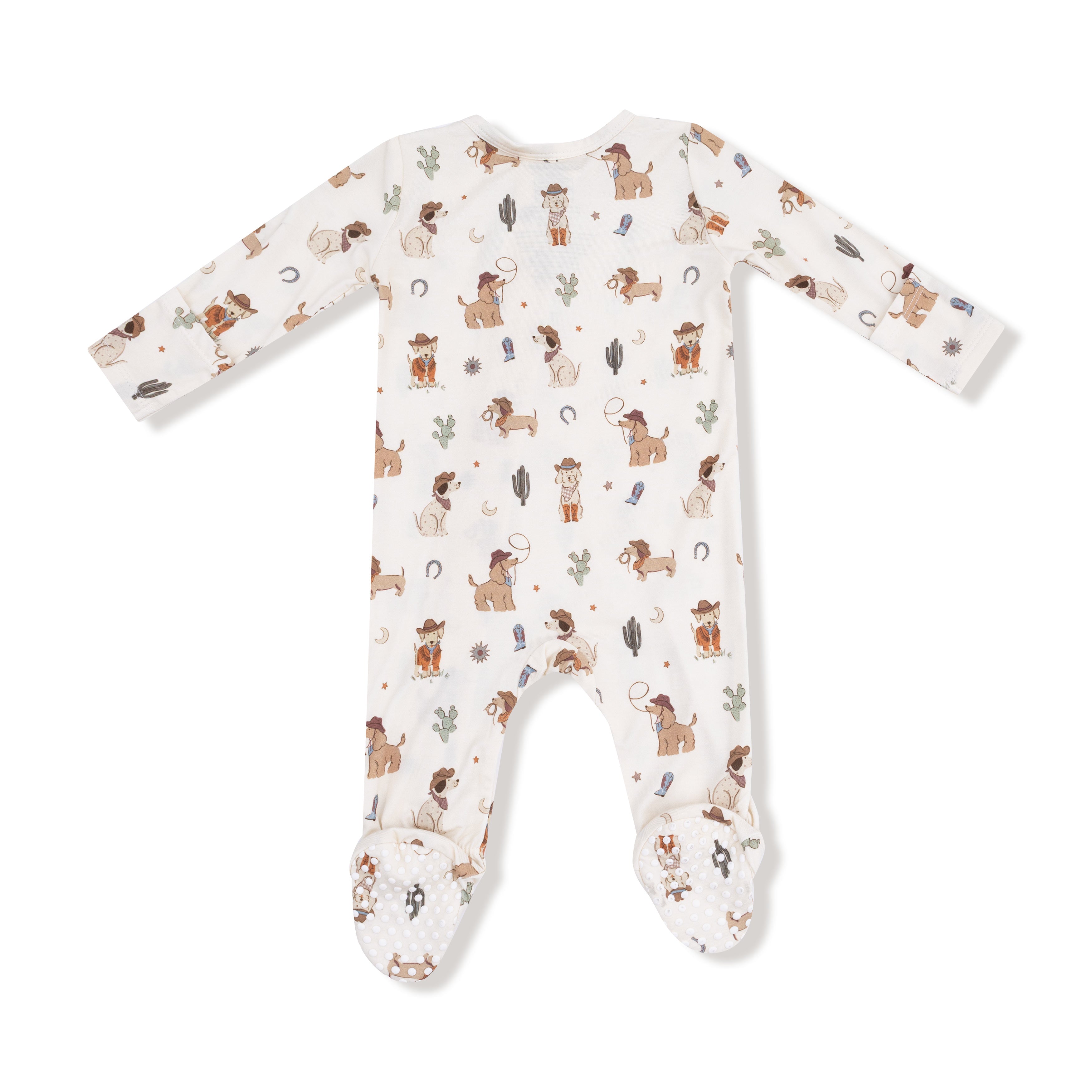 Zippered Footie - Cowboy Dogs