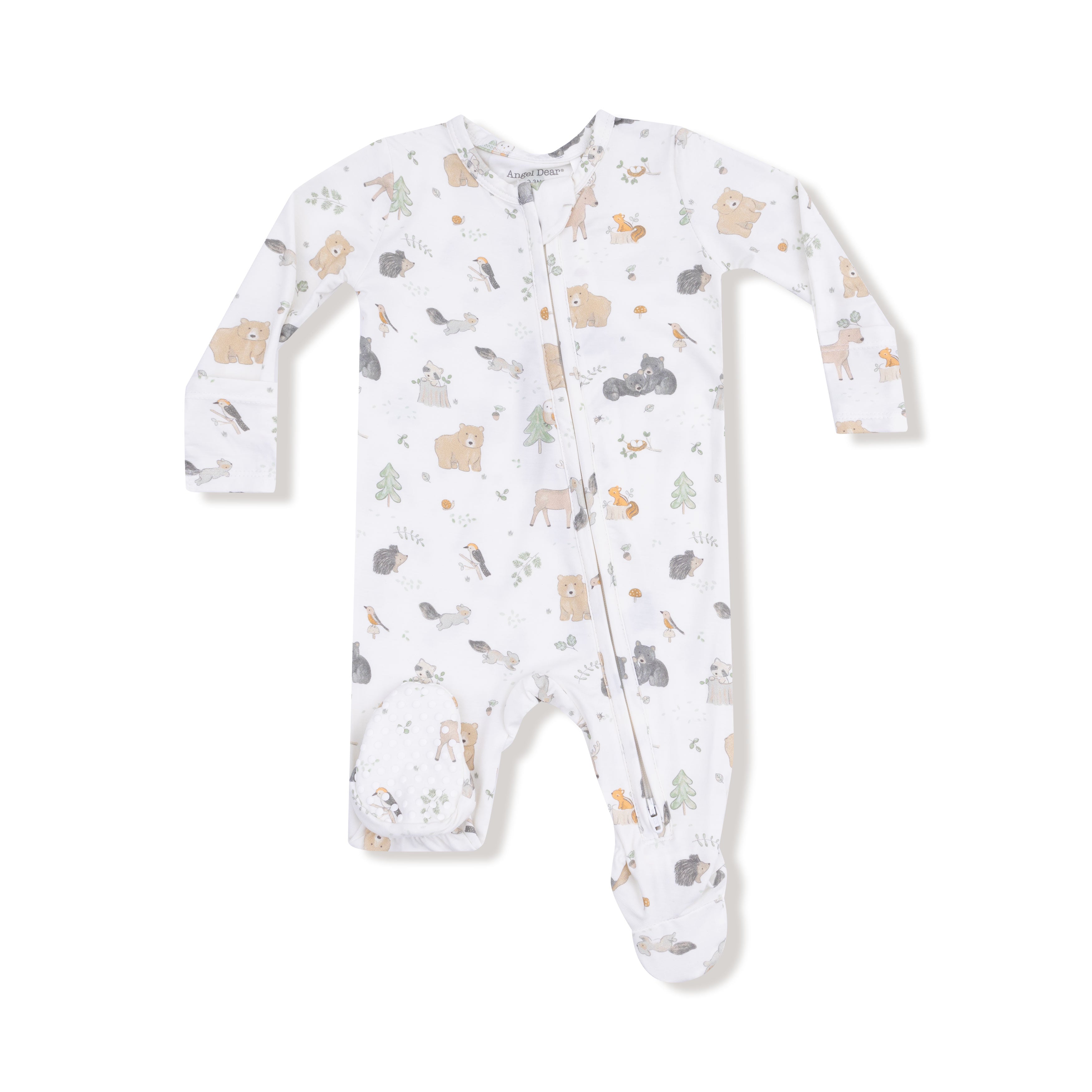 Zippered Footie - Woodland Babies