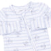 Baby outfit with airplane pattern on a white background