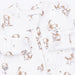 Fabric with dog pattern on a white background