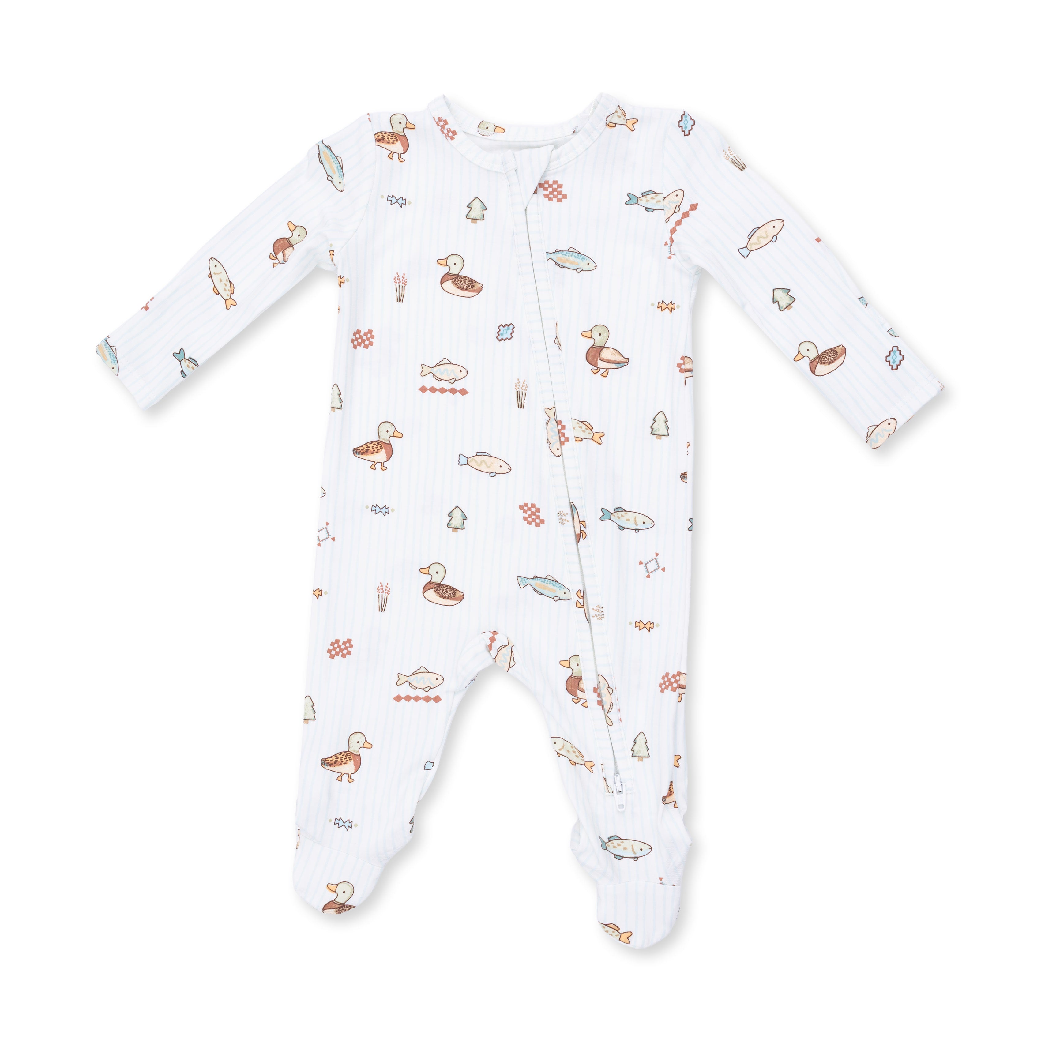 Zippered Footie - Lake Cuties