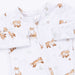 Baby outfit with fox pattern on a white background