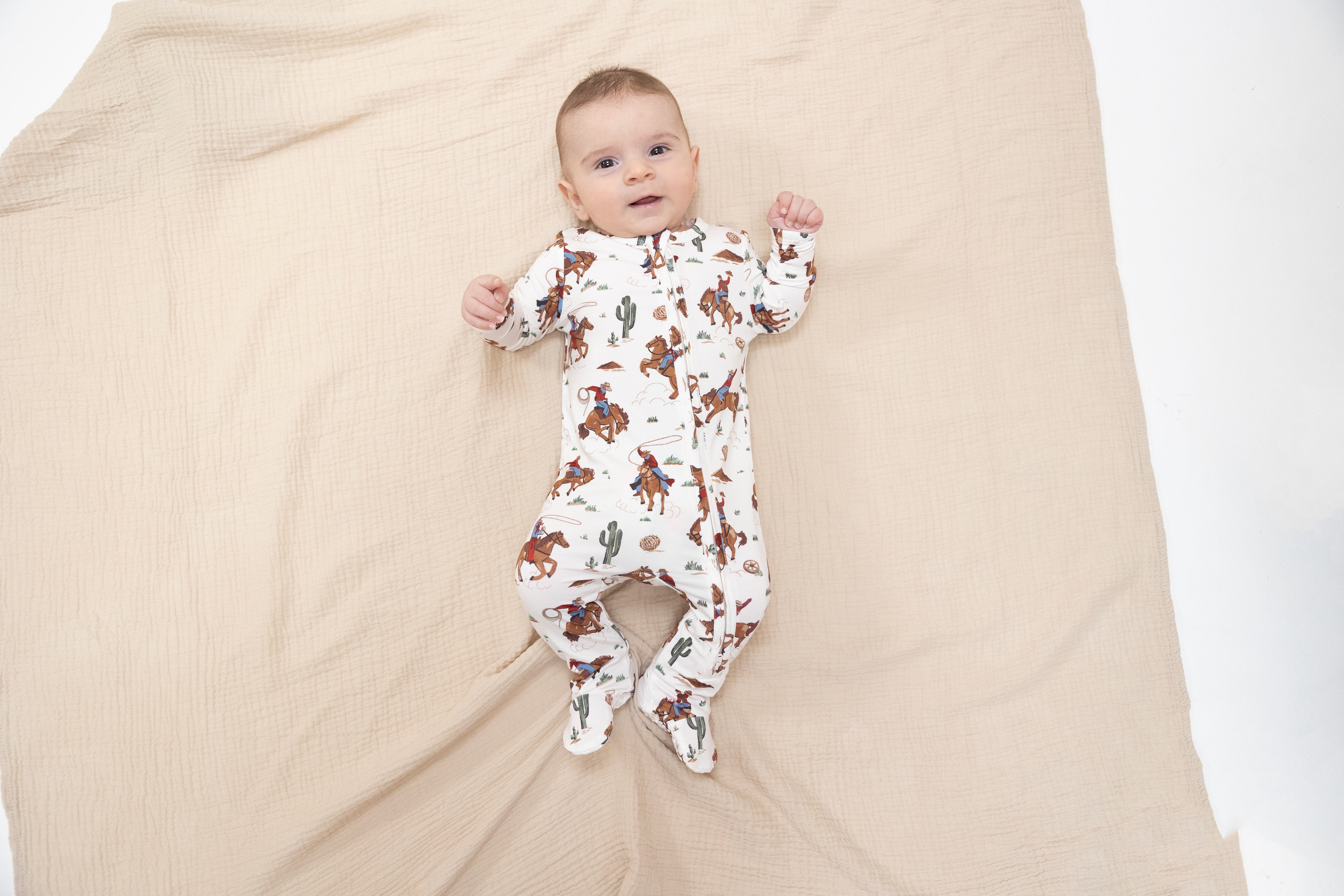 Zippered Footie - Buckaroo Western