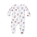 Baby onesie with cowboy themed pattern on a white background