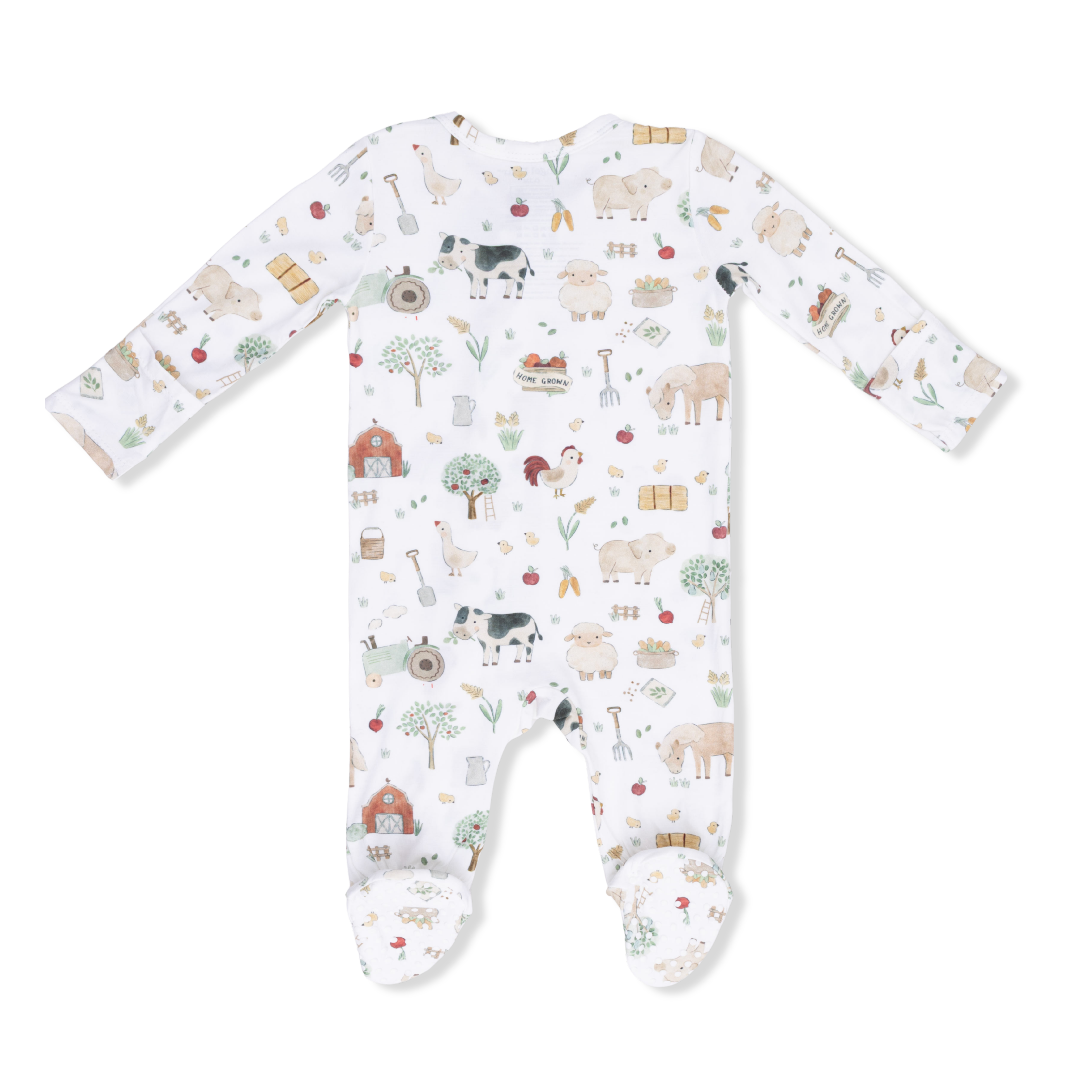 Zippered Footie - Cute Farm Animals