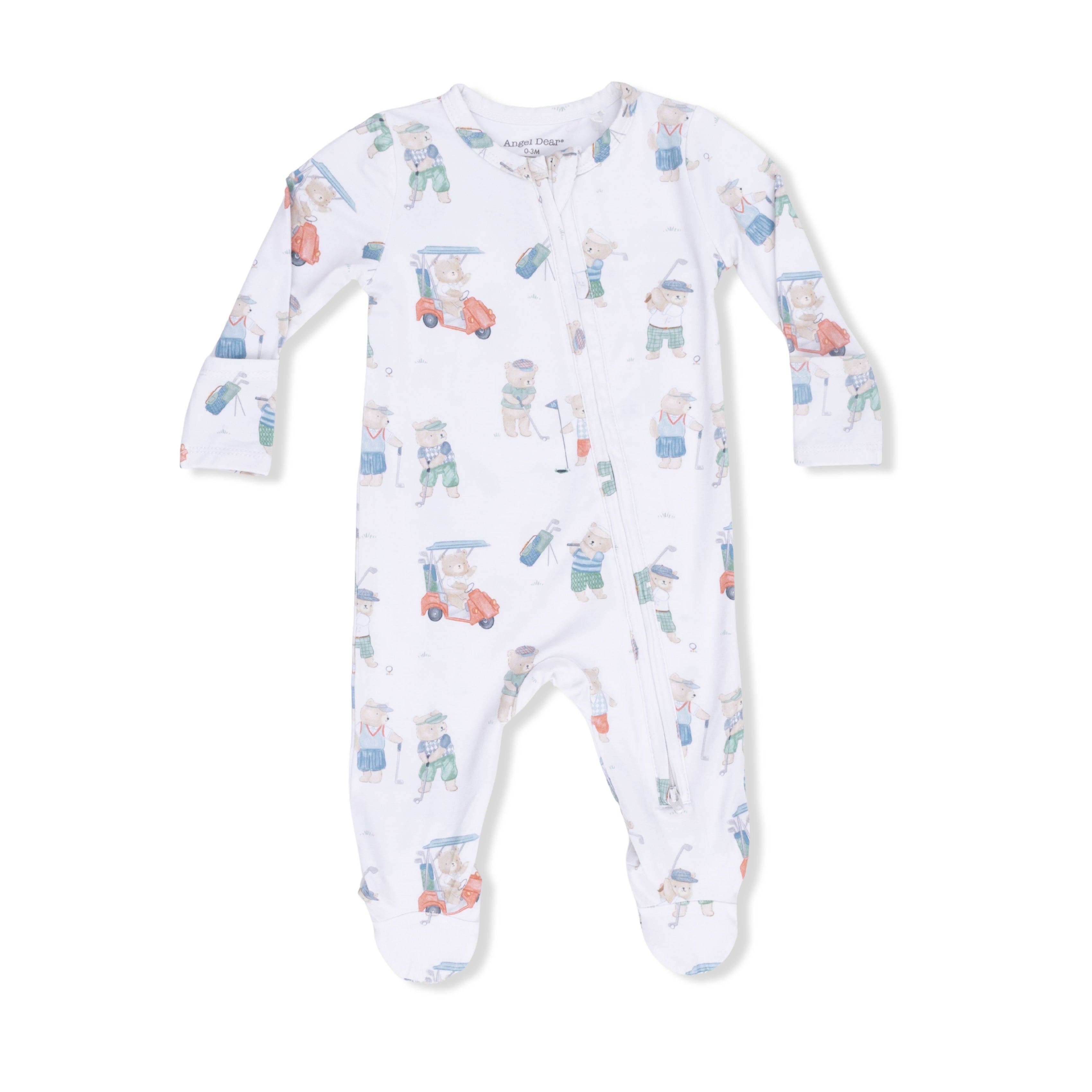 Zippered Footie - Golfing Teddy Bears