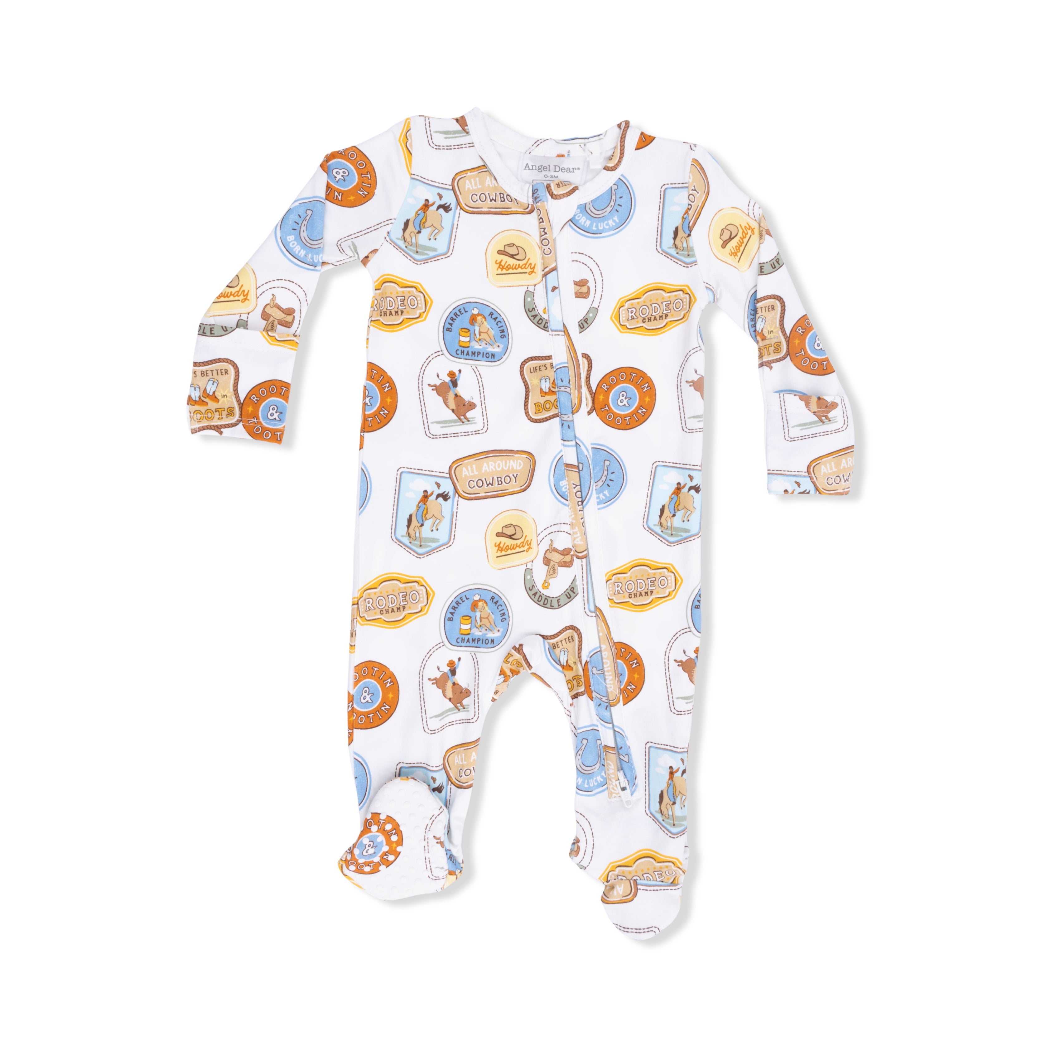 Zippered Footie - Rodeo Patches