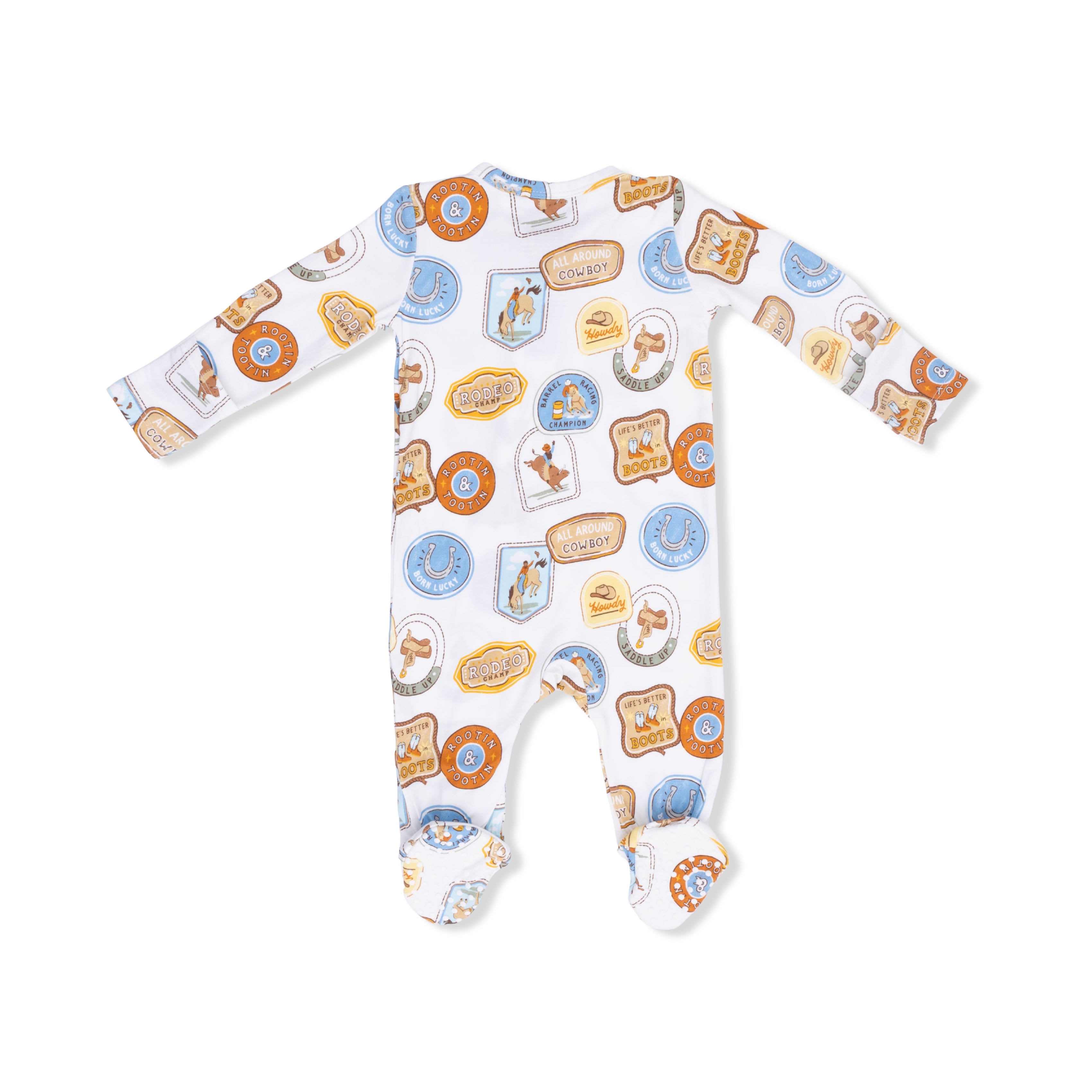 Zippered Footie - Rodeo Patches