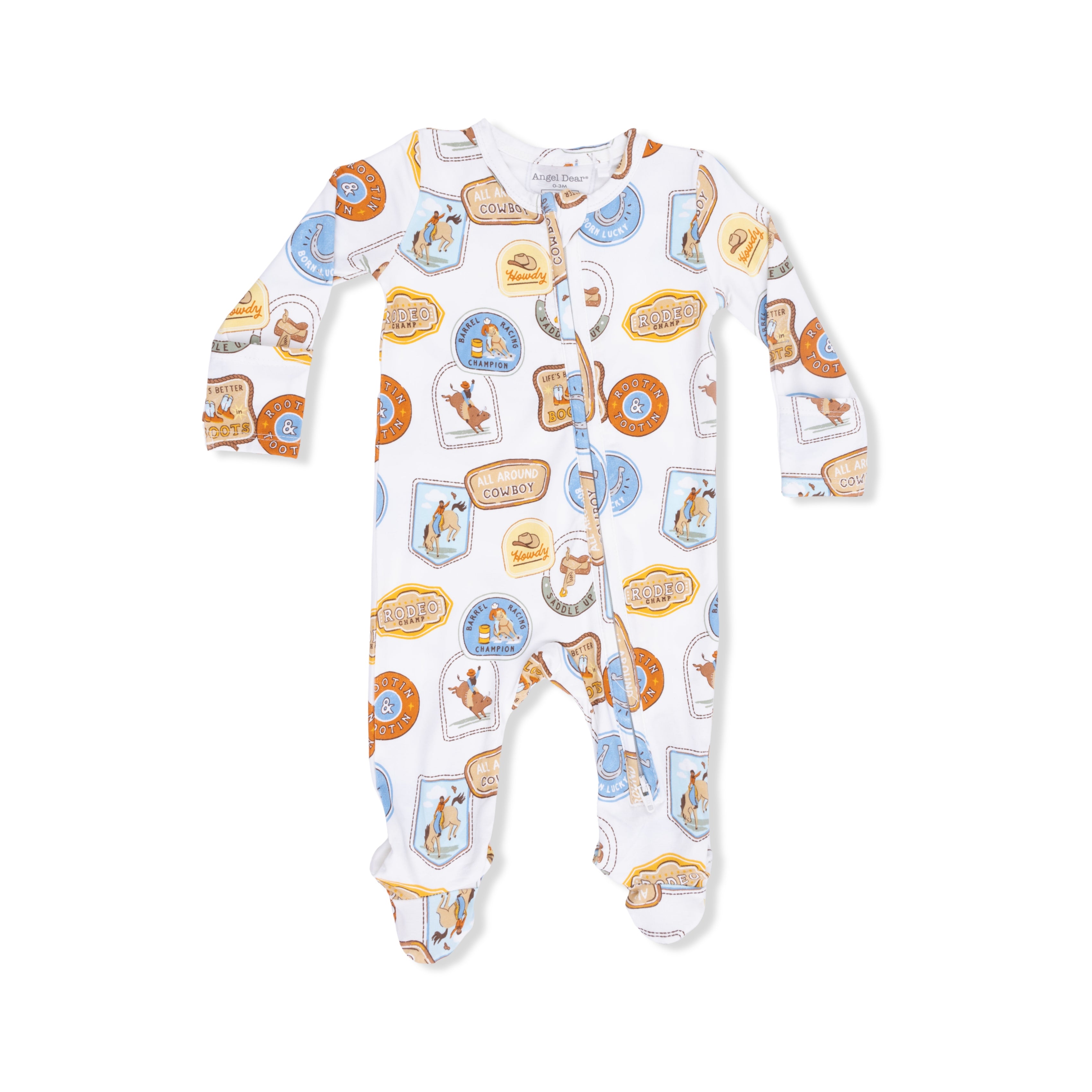 Zippered Footie - Rodeo Patches