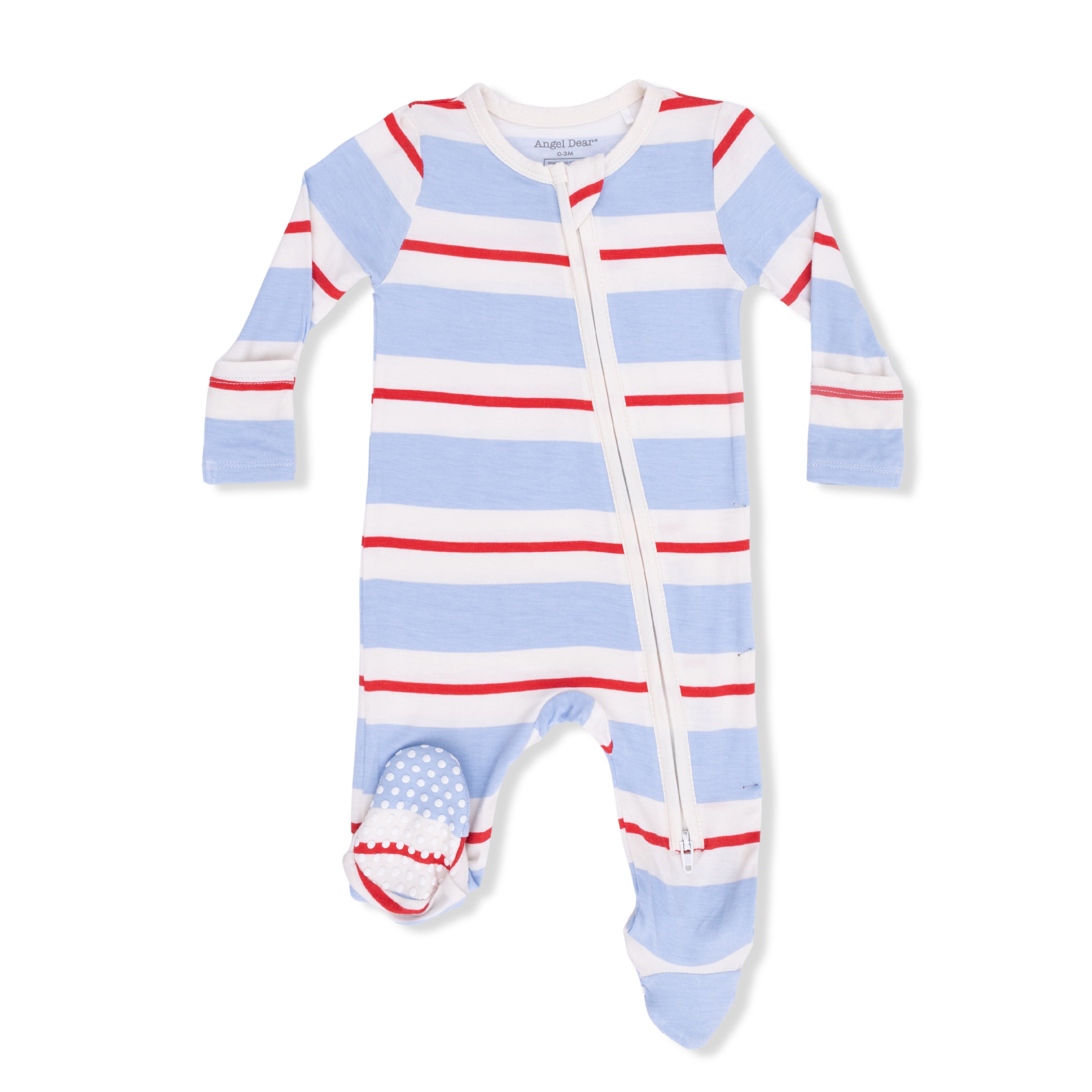 Zippered Footie - Preppy Rugby