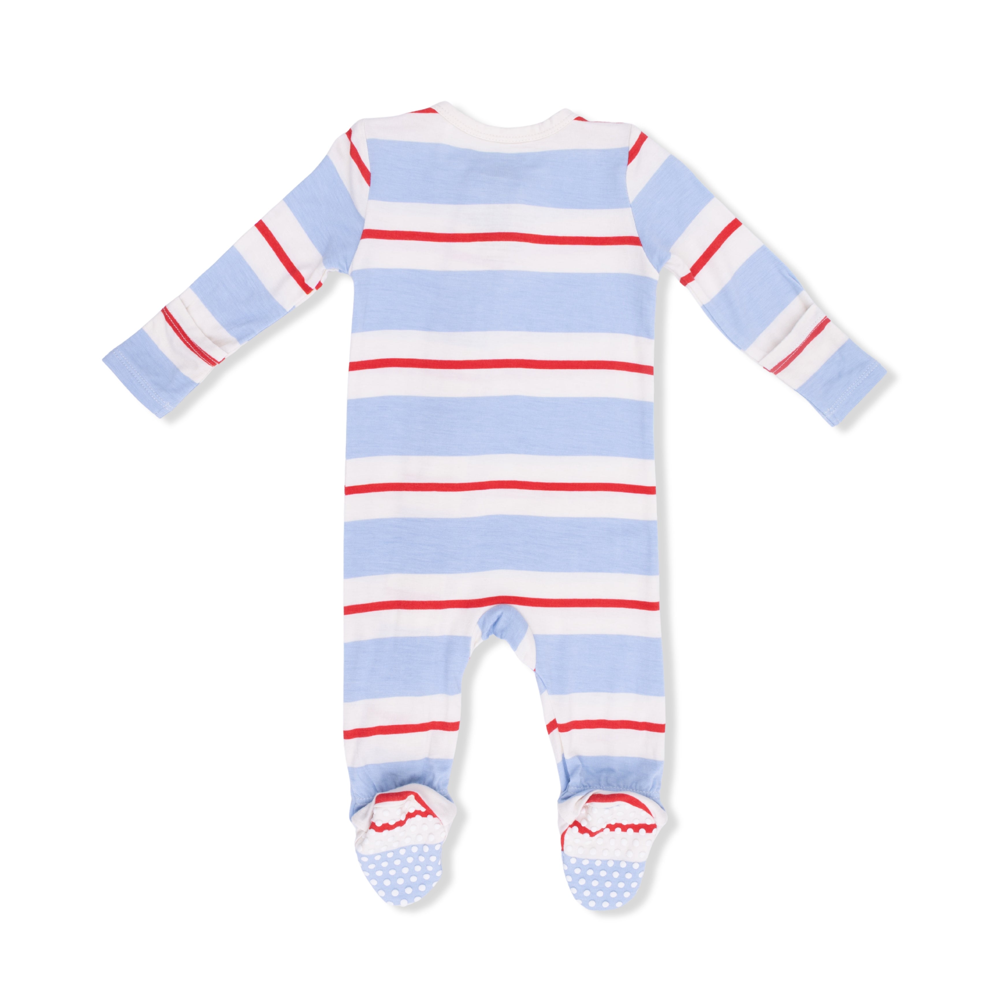 Zippered Footie - Preppy Rugby