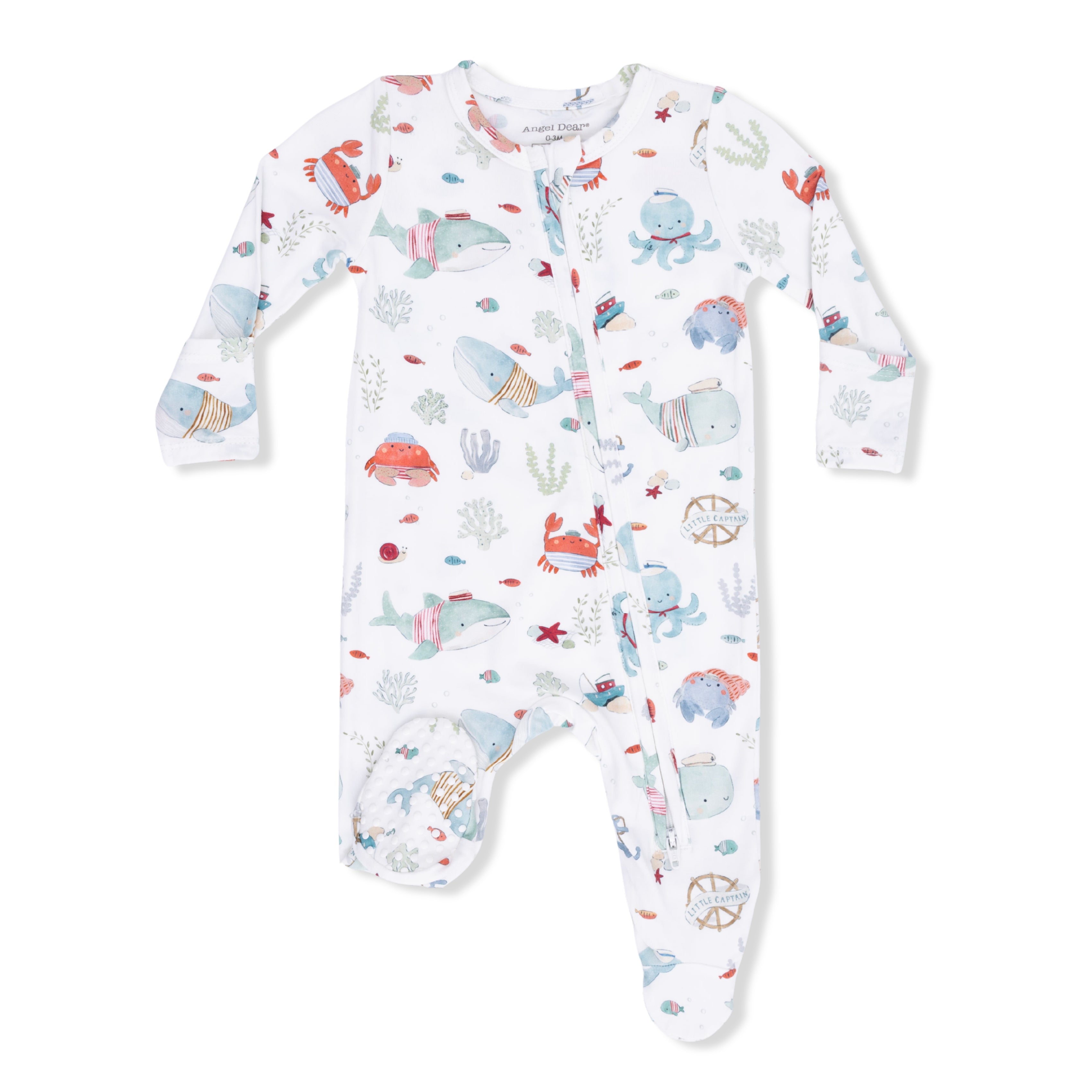 Zippered Footie - Sailor Sea Creatures