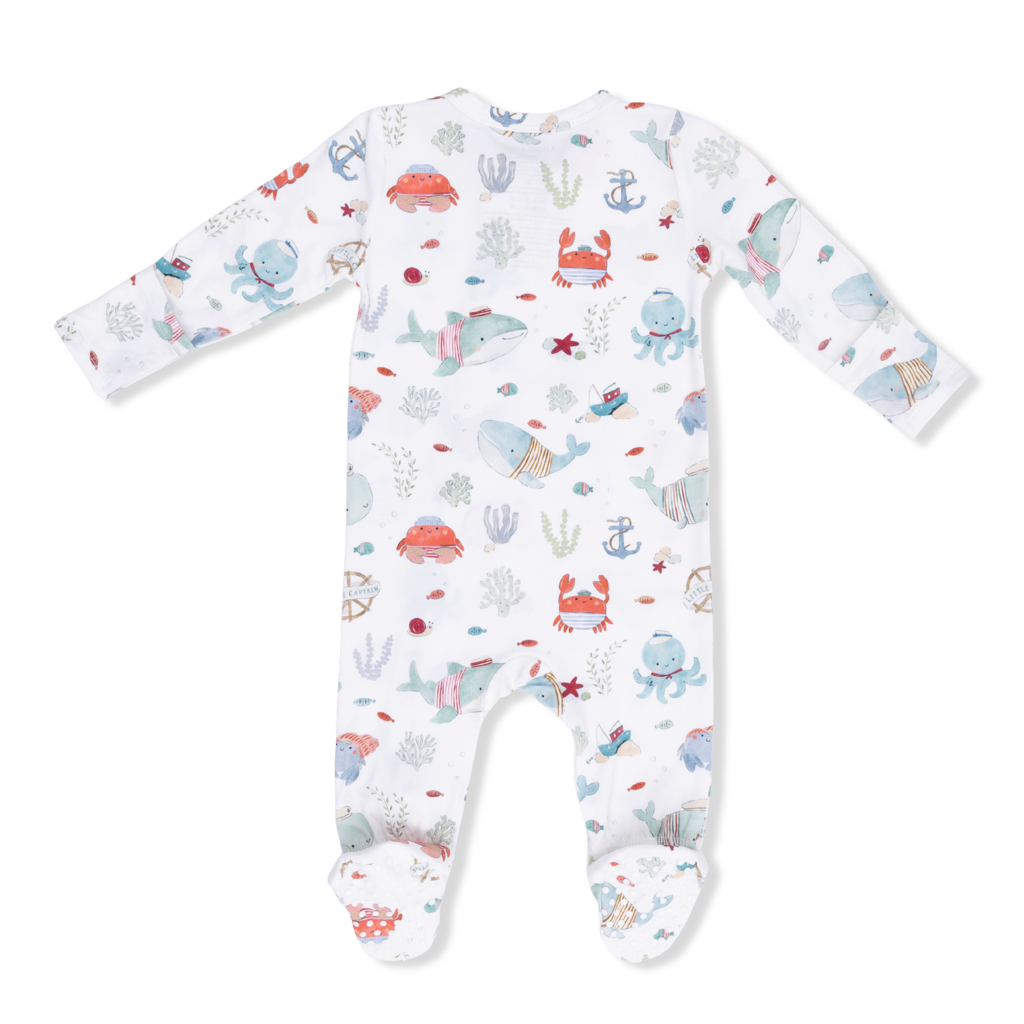 Zippered Footie - Sailor Sea Creatures