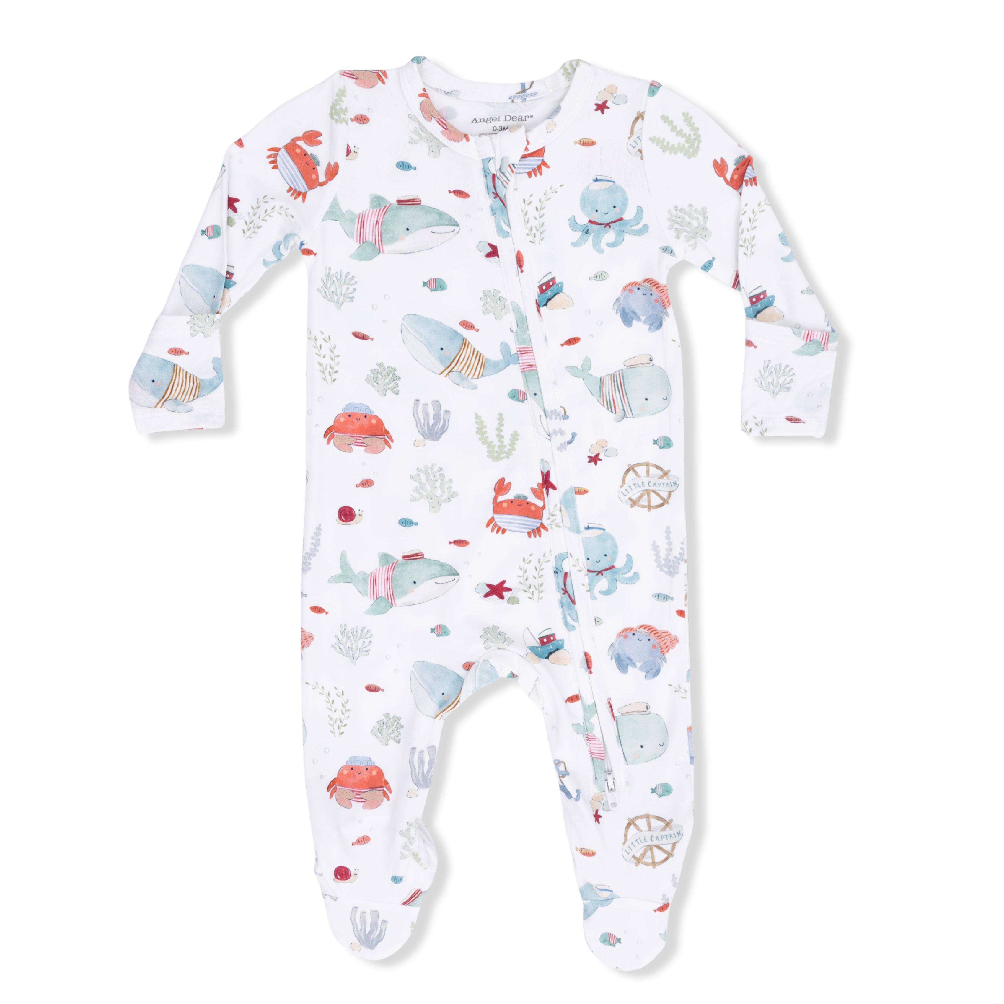Zippered Footie - Sailor Sea Creatures