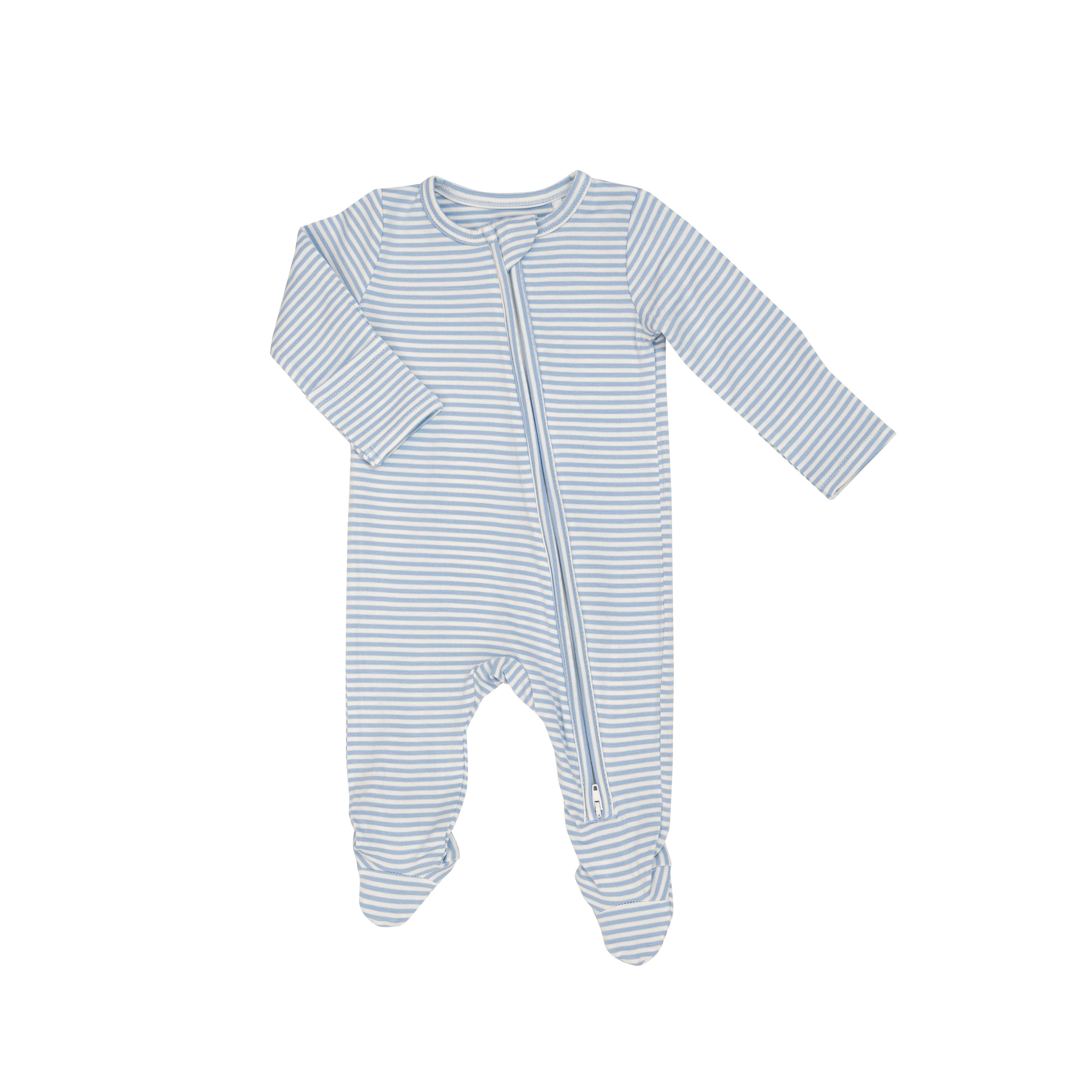 Zippered Footie - Blue Bedtime Story
