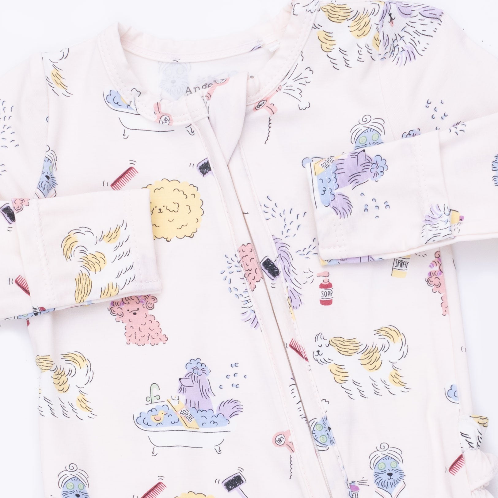 Ruffled Zippered Footie - Spa Dogs