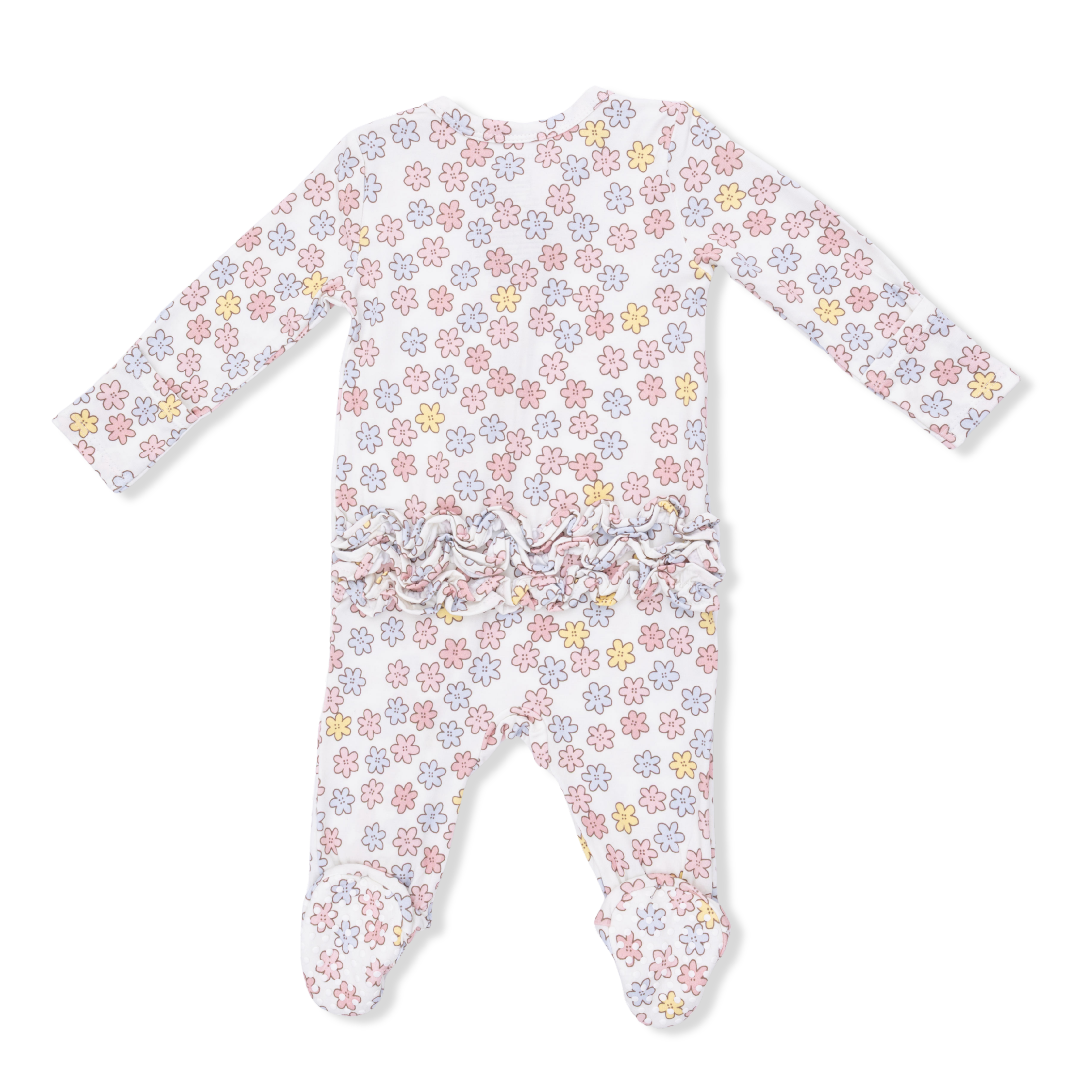 Zippered Ruffle Footie - Sarah Floral