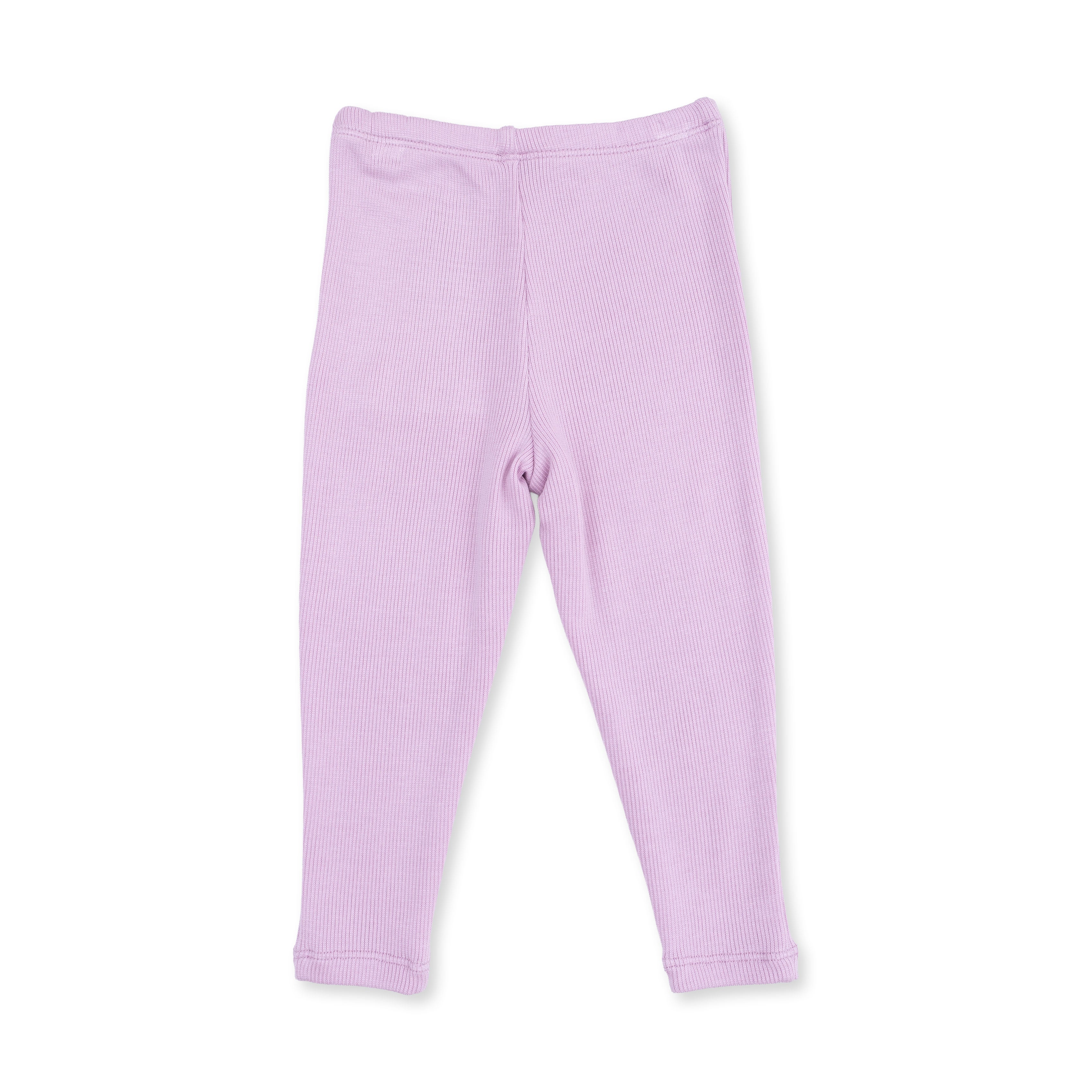 Purple baby leggings on a white background