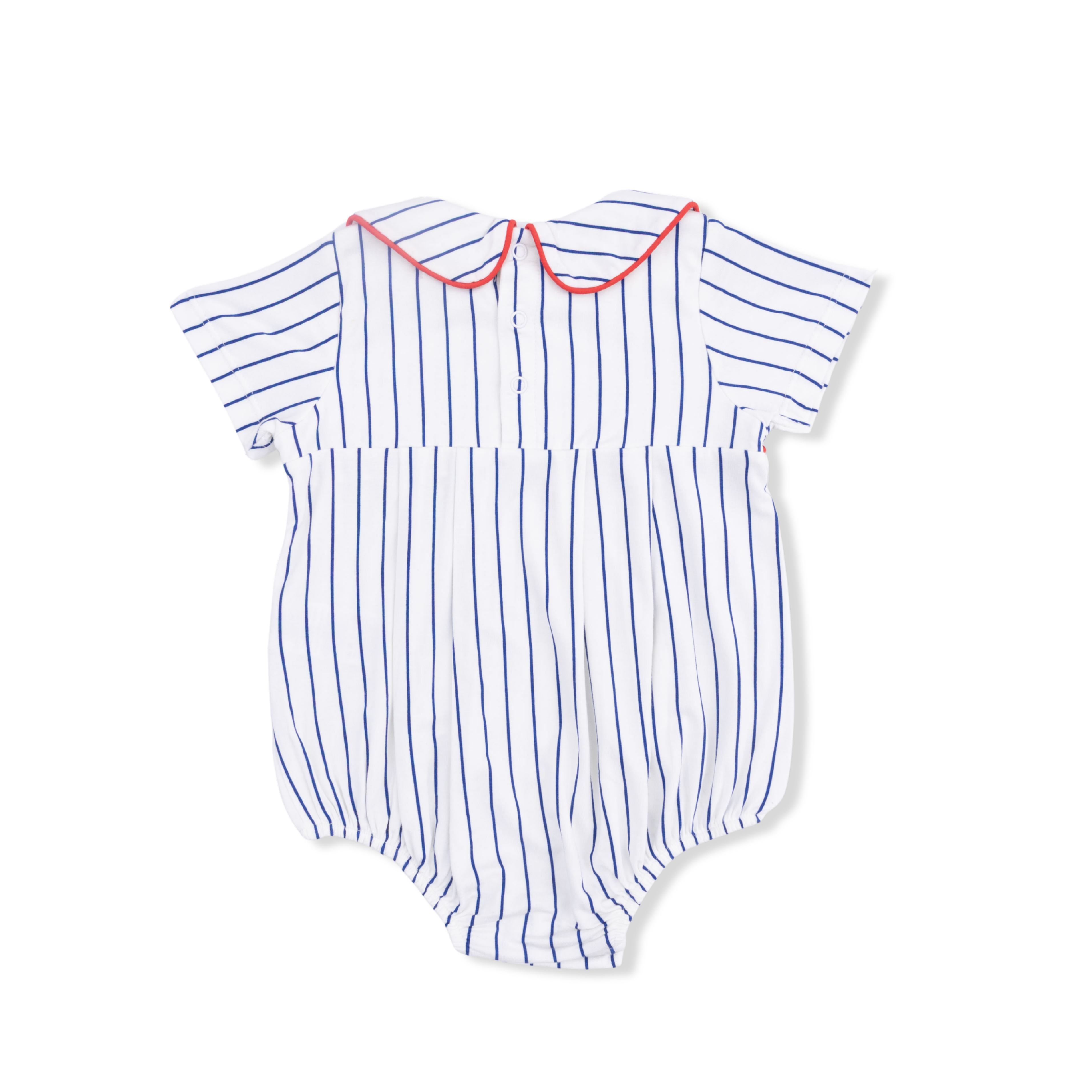 Box Pleat Bubble - Baseball Stripe