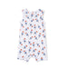 Baby romper with popsicle pattern on a white background