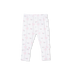 White leggings with pink flamingo pattern on a white background