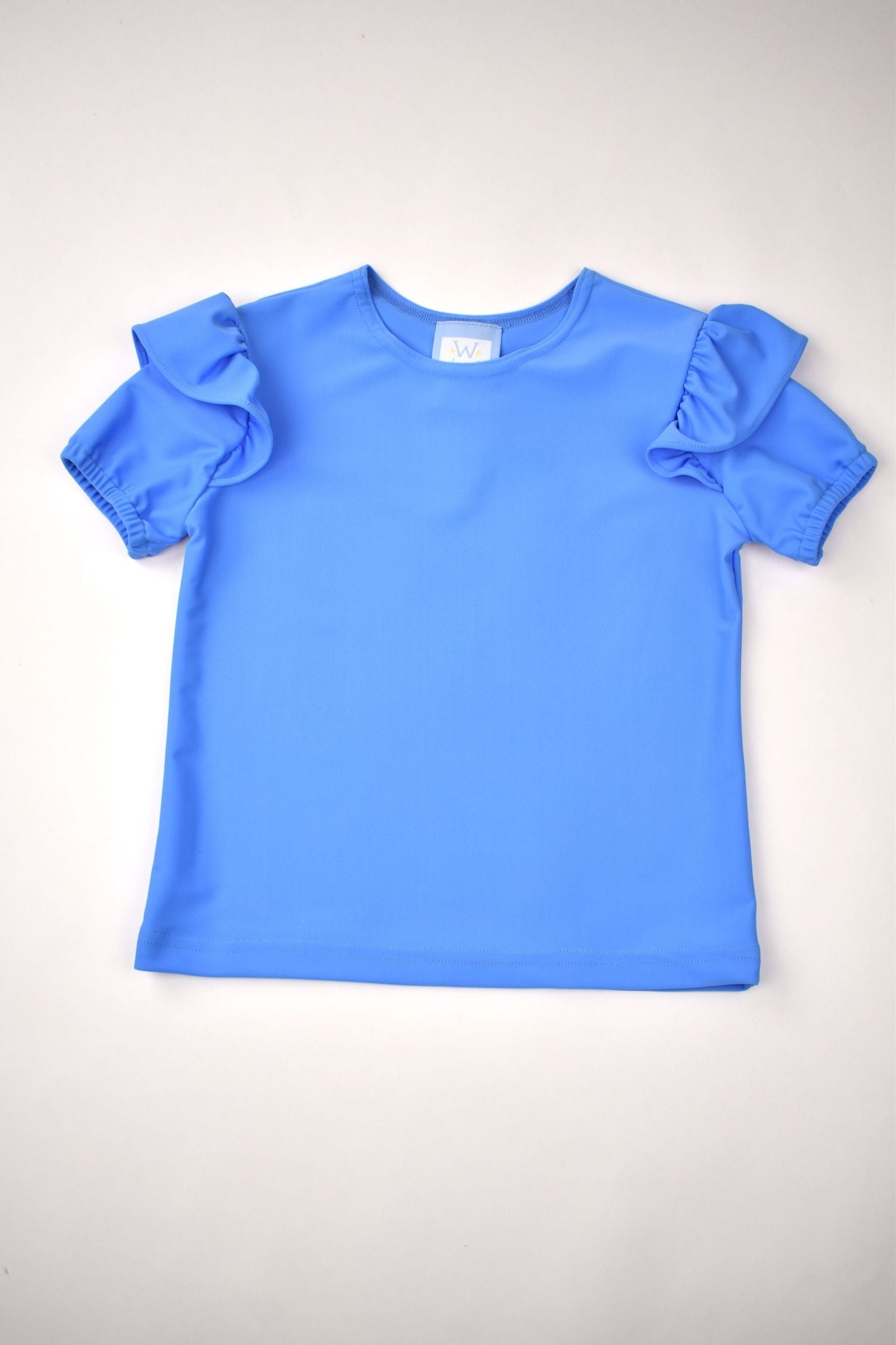 Top - Blue Puff Sleeve