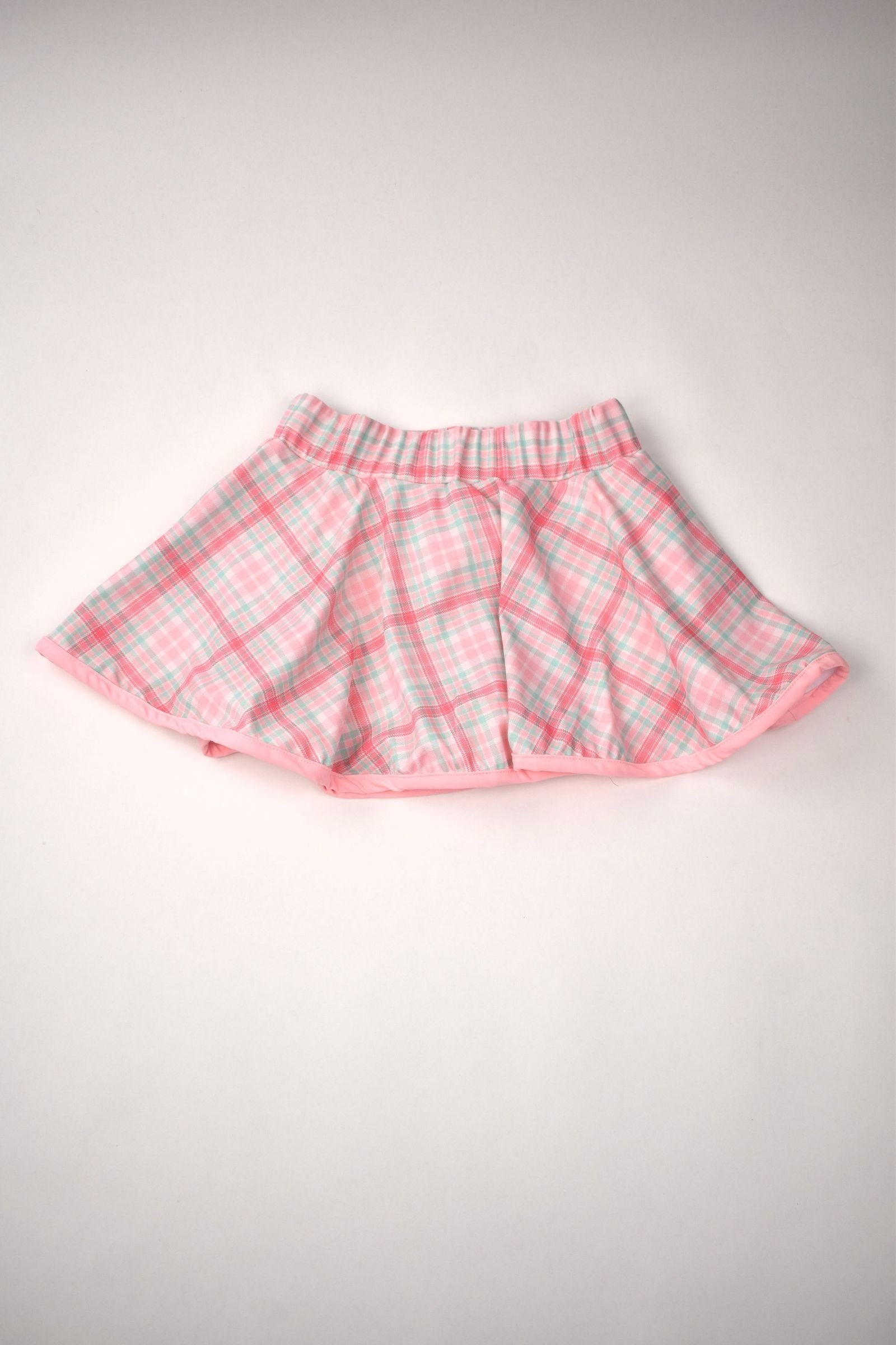 Skort - Pink Plaid
