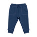 Blue children's jogger pants on a white background