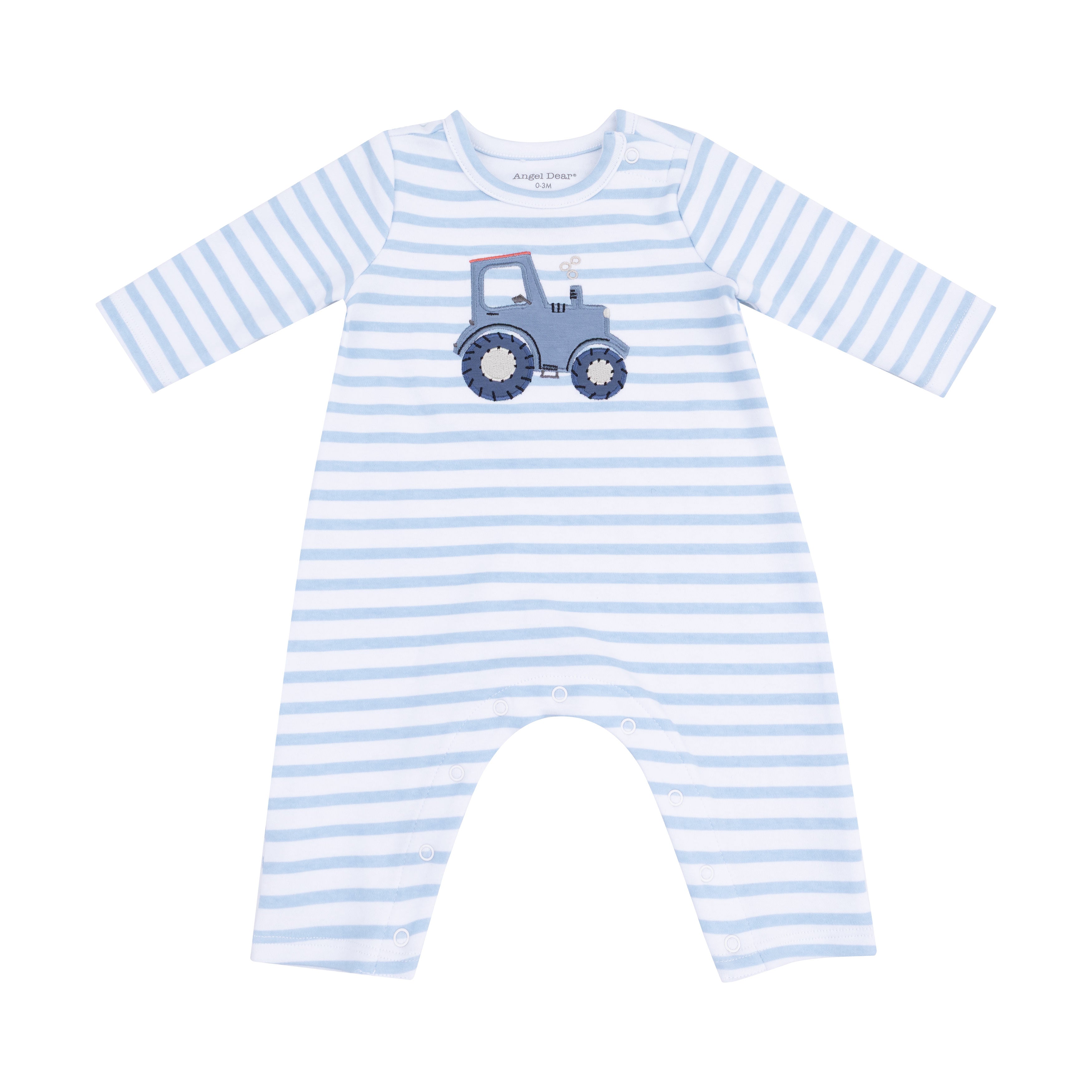 Snap Shoulder Romper - Mini Tractors