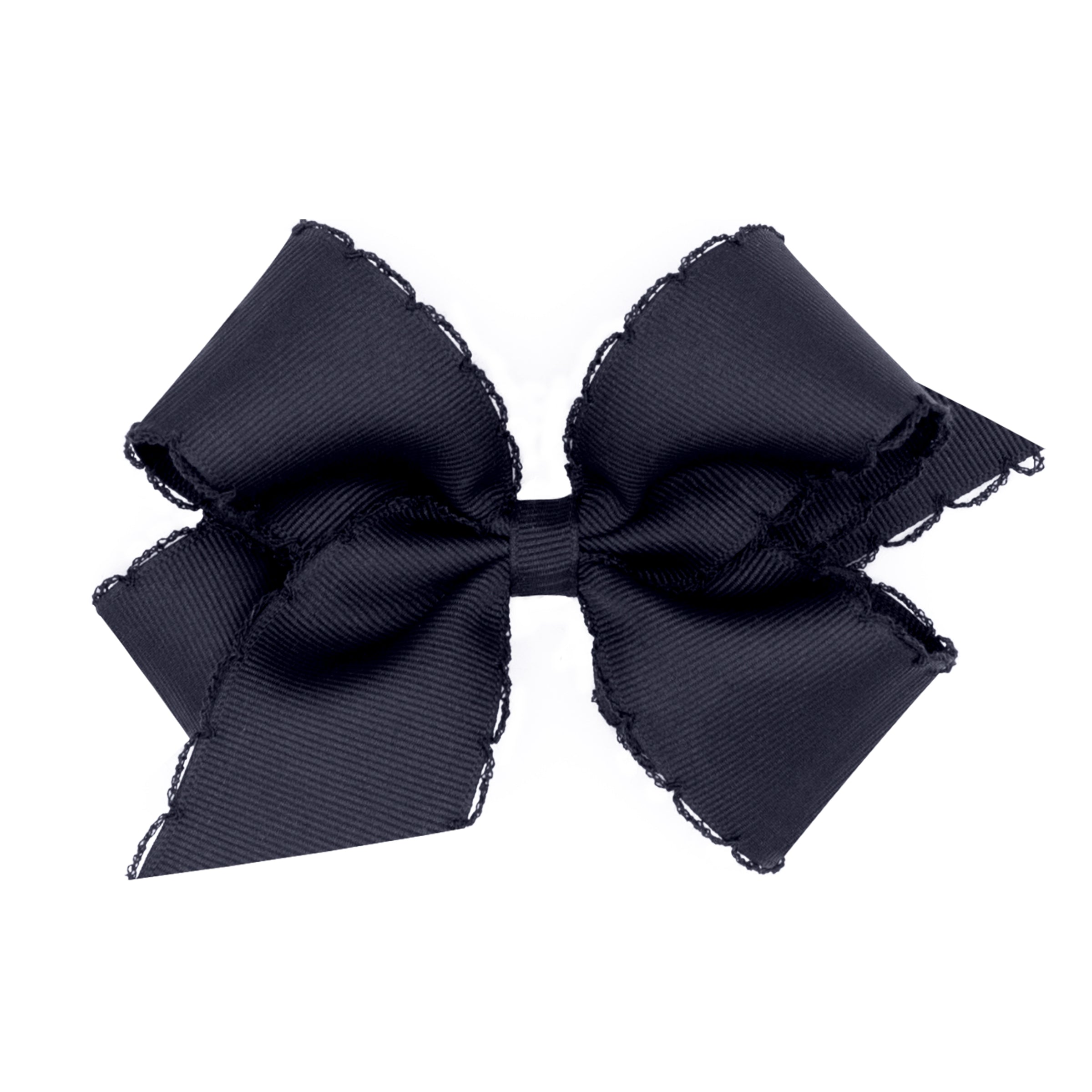 Grosgrain Bow w/ Matching Moonstitch - Navy