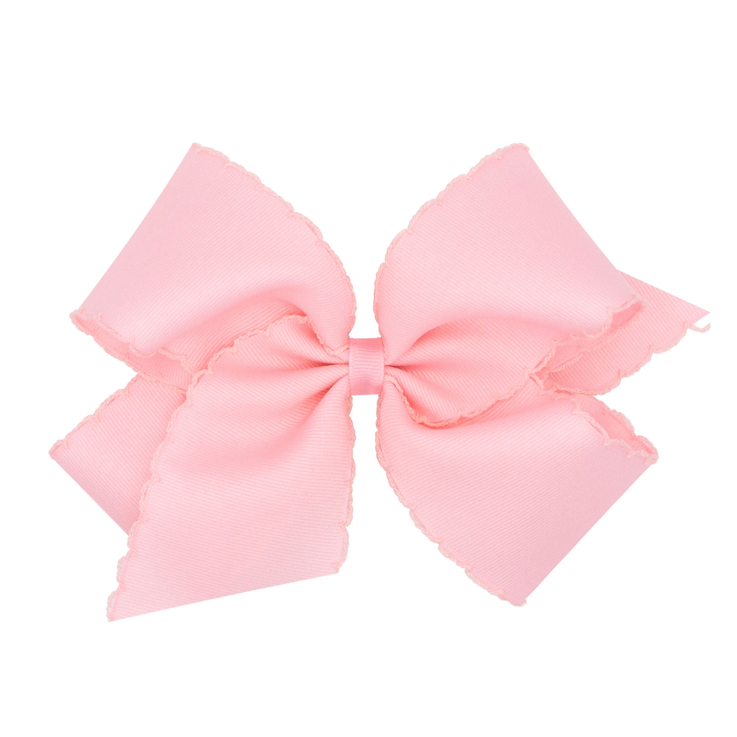 Grosgrain hair bow with matching monstitching